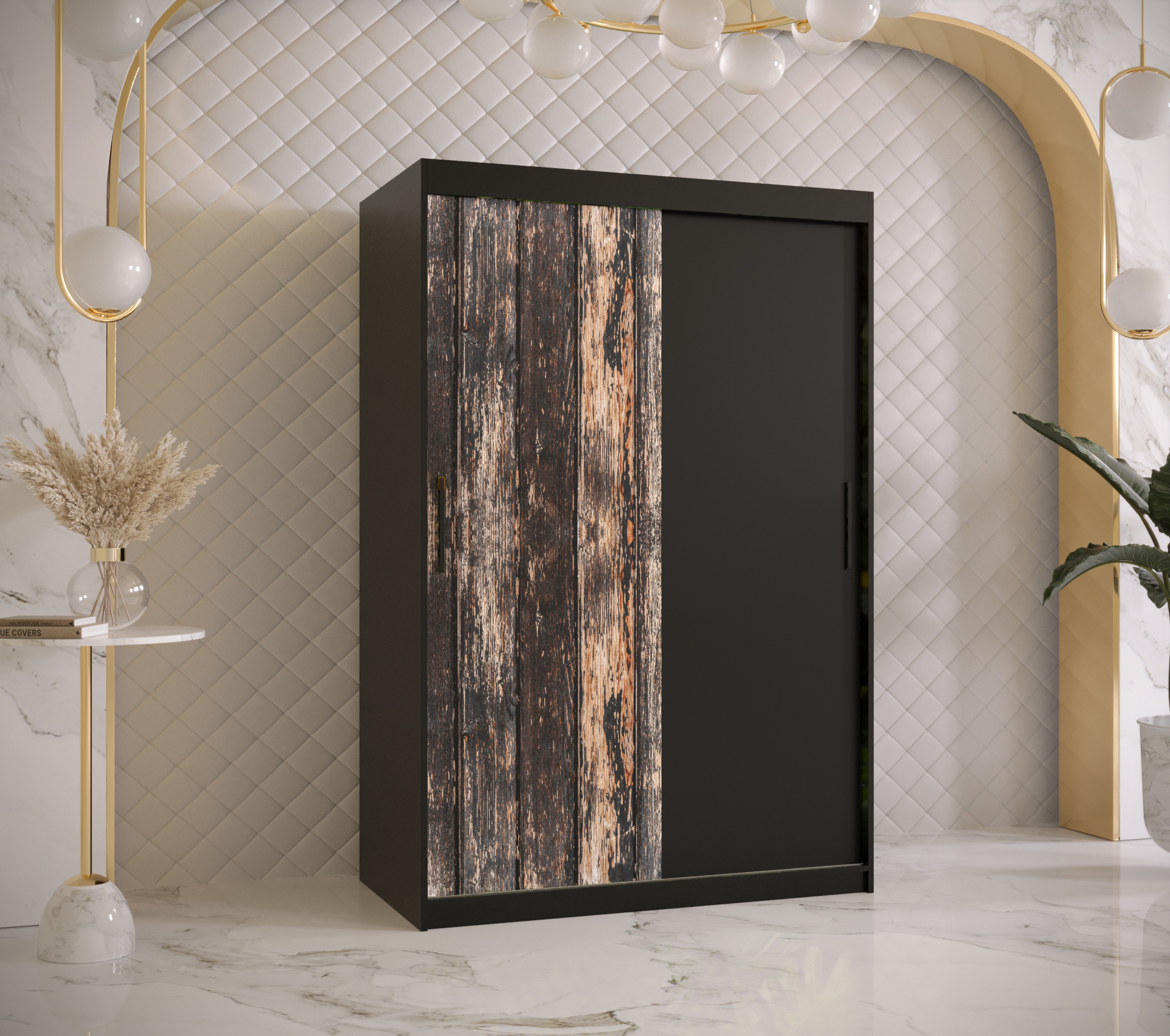 Šatní skříň Abi Stodola Barva korpusu: Černá