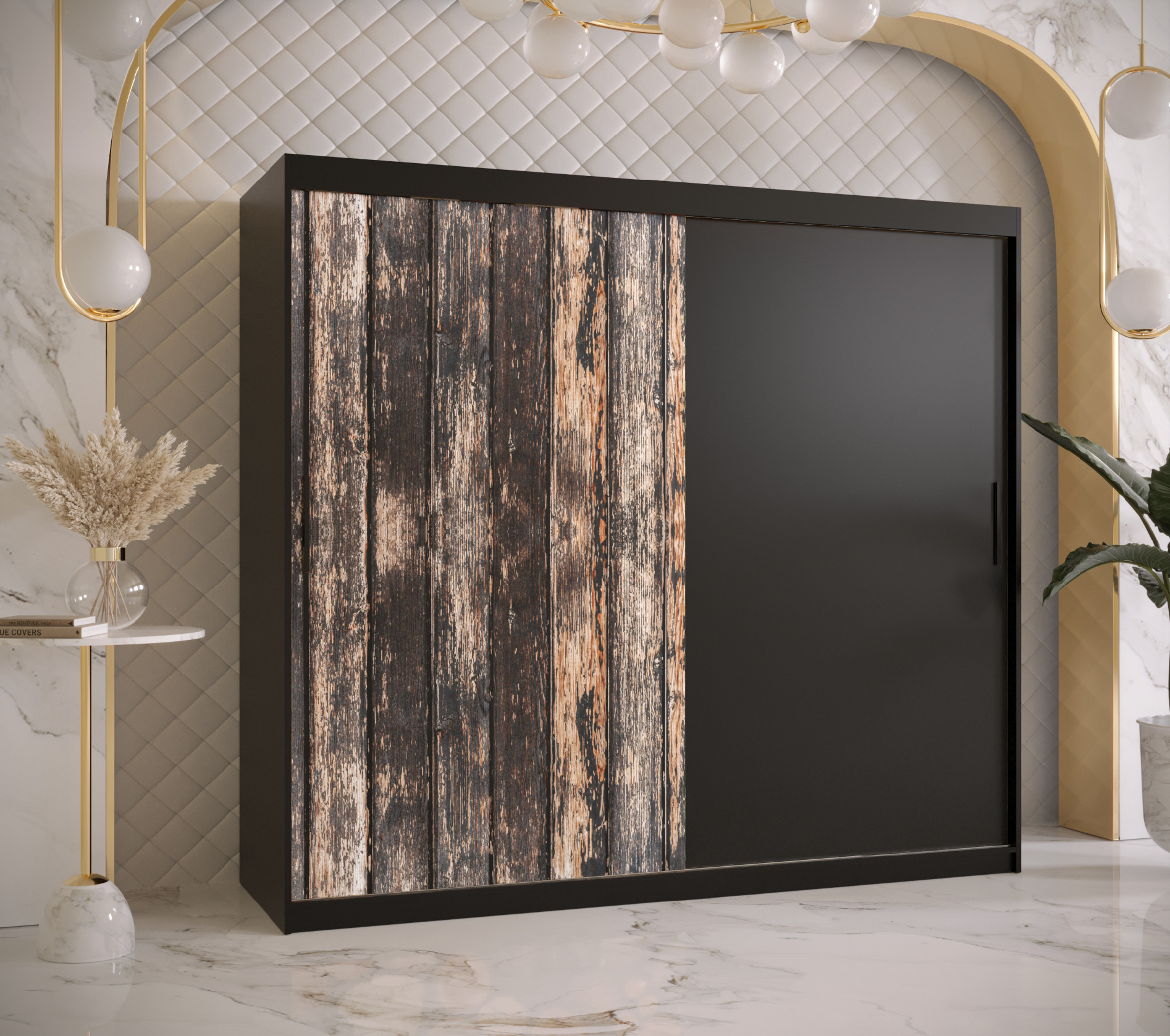 Šatní skříň Abi Stodola Barva korpusu: Černá