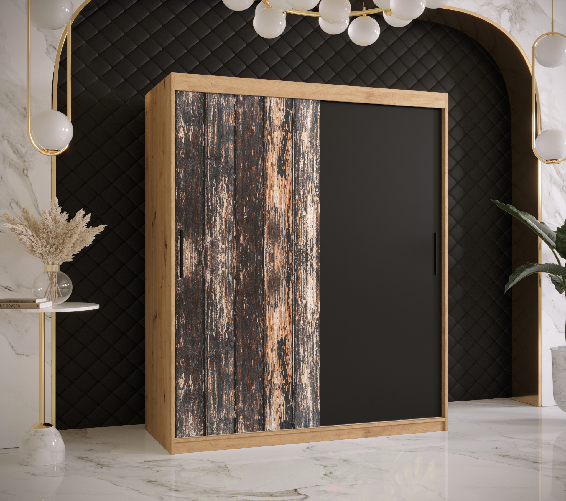 Šatní skříň Abi Stodola Barva korpusu: Dub - Artisan