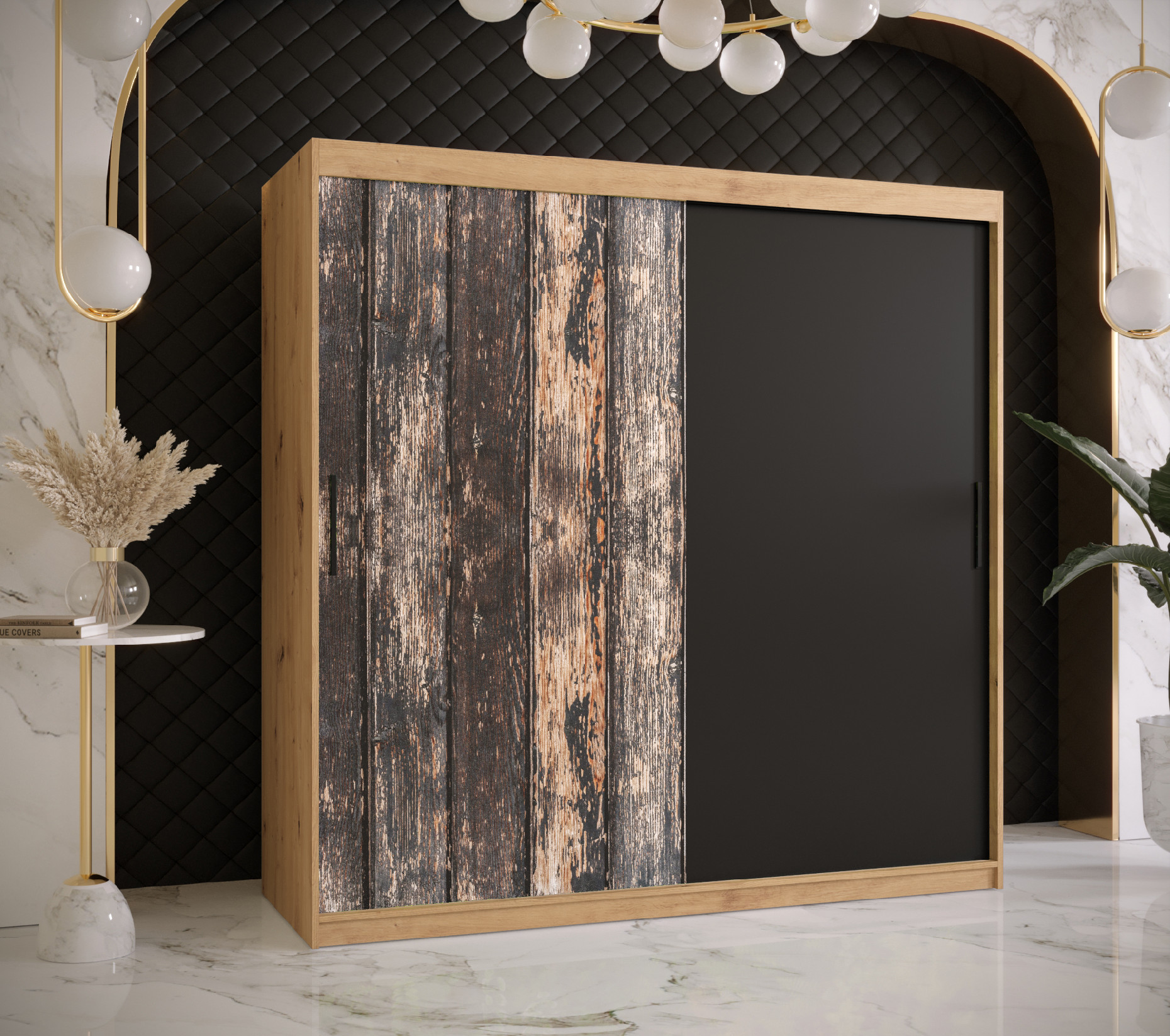 Šatní skříň Abi Stodola Barva korpusu: Dub - Artisan