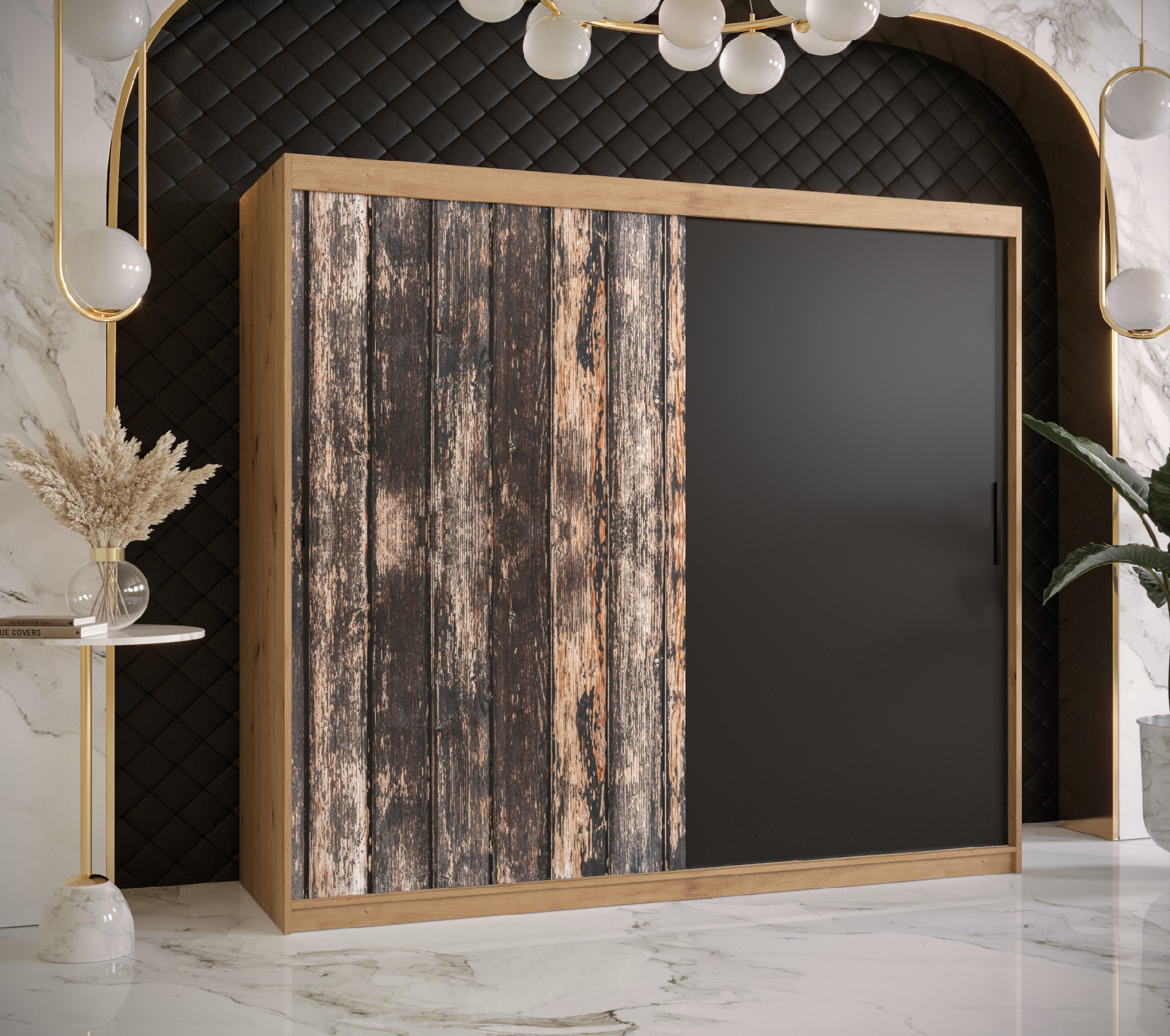 Šatní skříň Abi Stodola Barva korpusu: Dub - Artisan