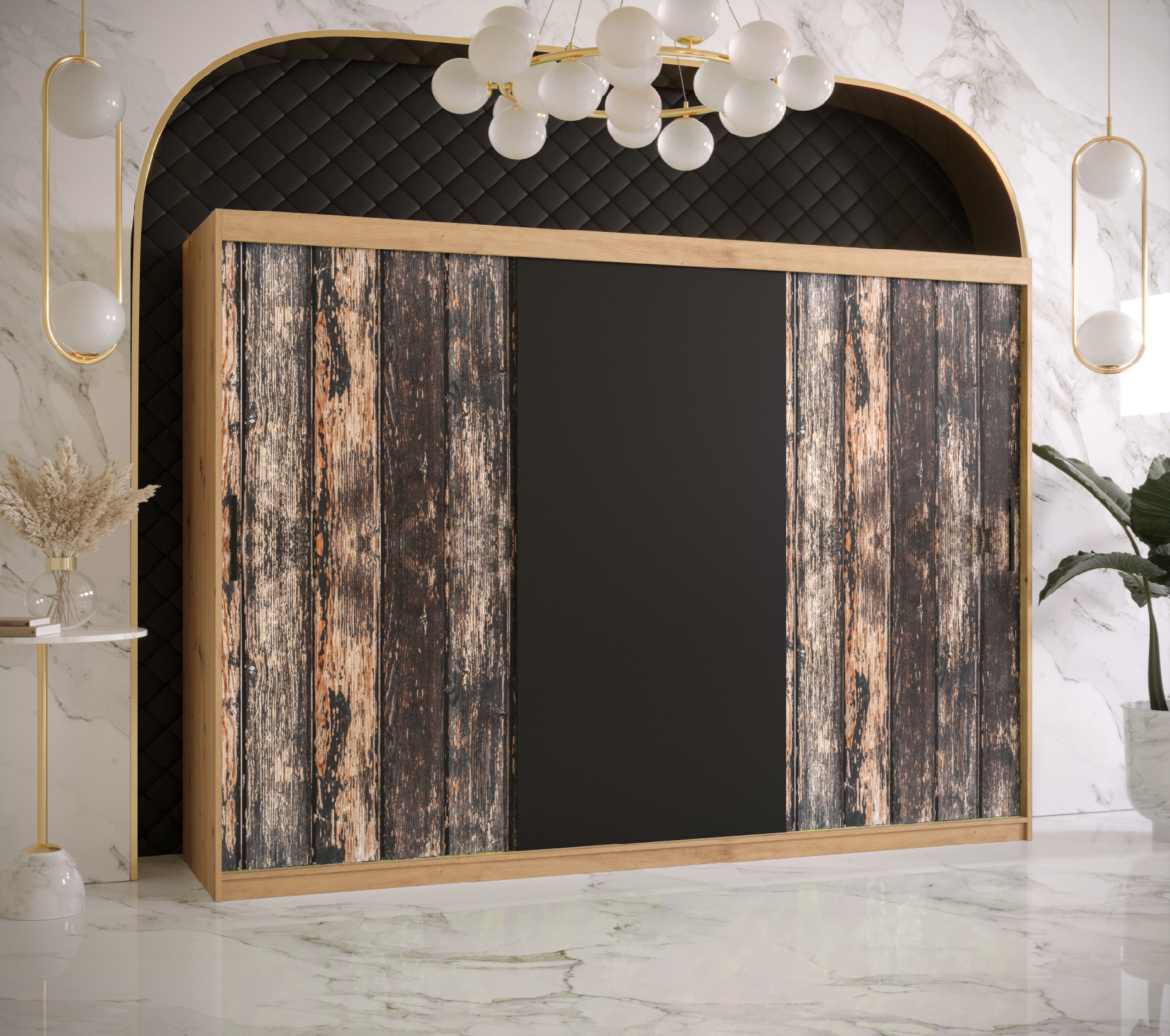 Šatní skříň Abi Stodola Barva korpusu: Dub - Artisan