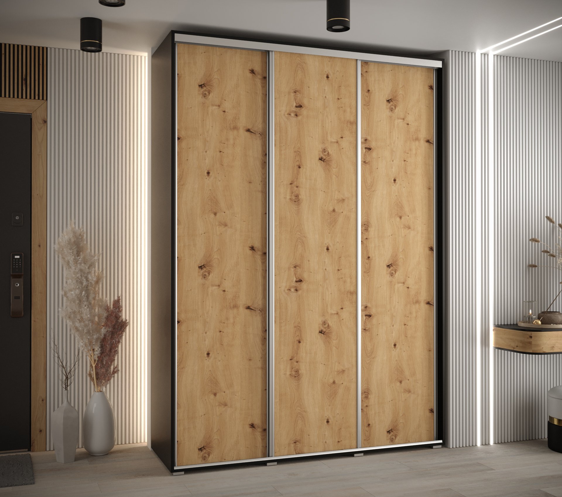 Šatní skříň Cannes 1 - hloubka 60 cm Barva korpusu: Bílá