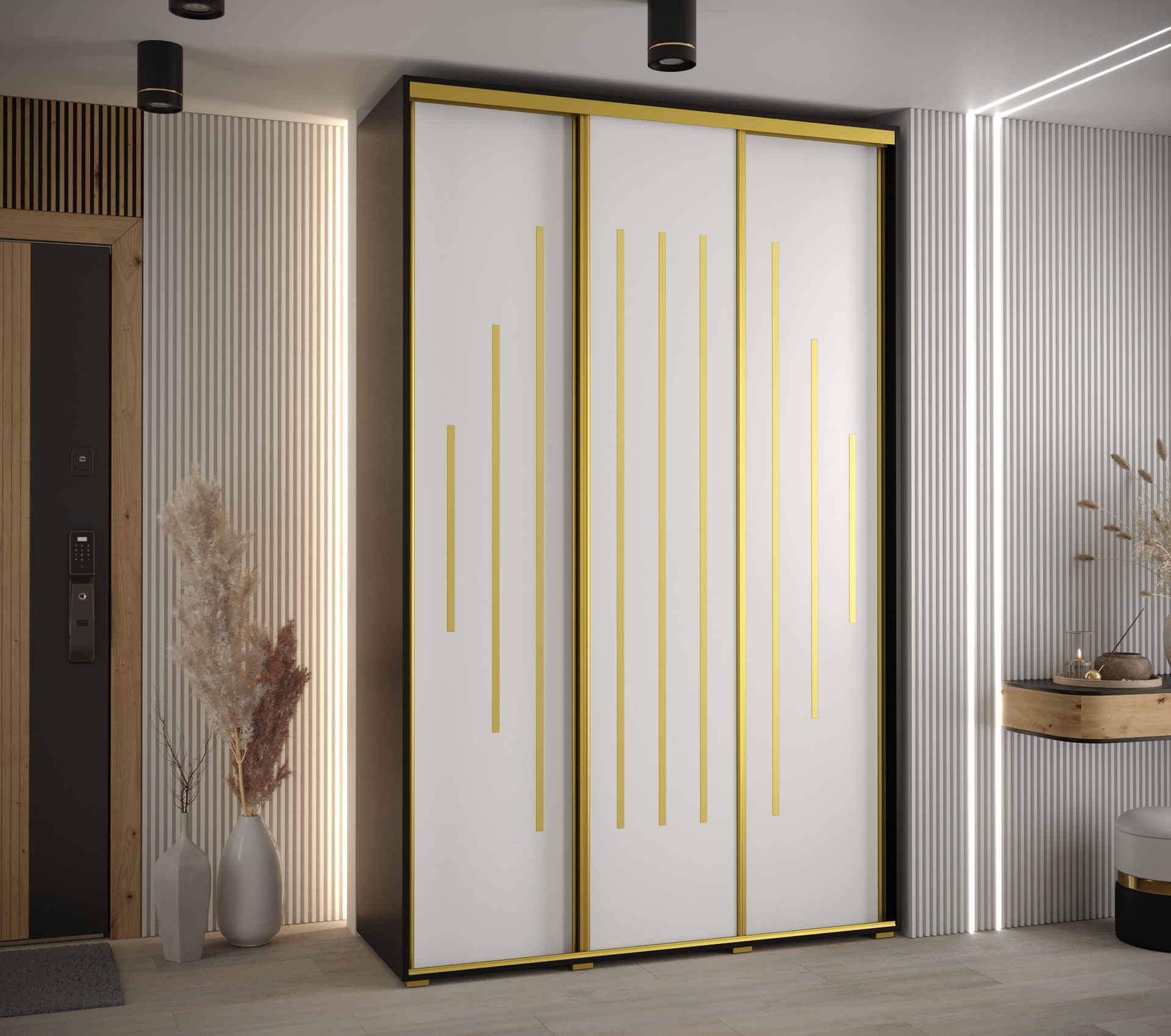 Šatní skříň Cannes 12 - hloubka 45 cm Barva korpusu: Bílá