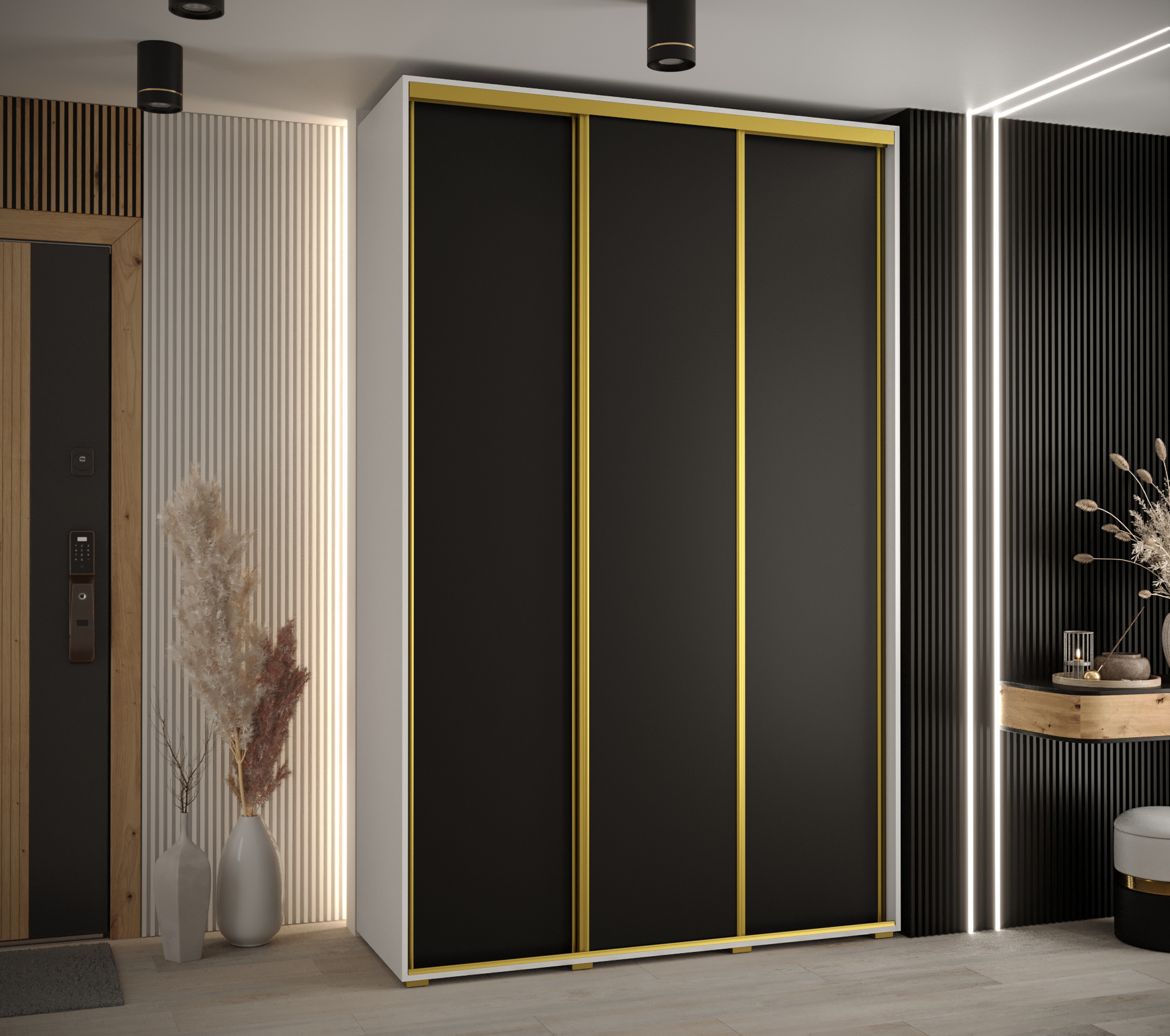 Šatní skříň Davos 1 - hloubka 45 cm Barva korpusu: Dub - Artisan