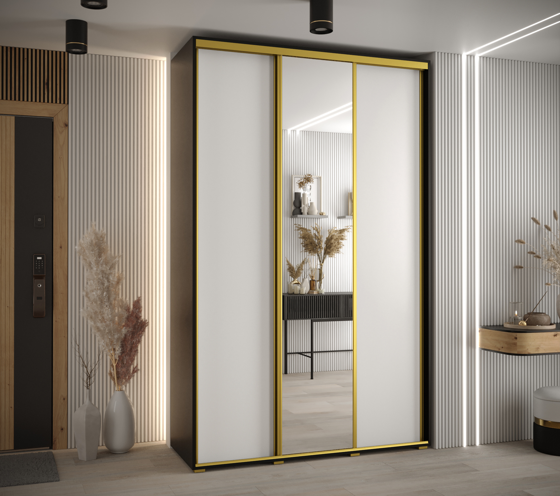 Šatní skříň Davos 3 - hloubka 60 cm Barva korpusu: Bílá