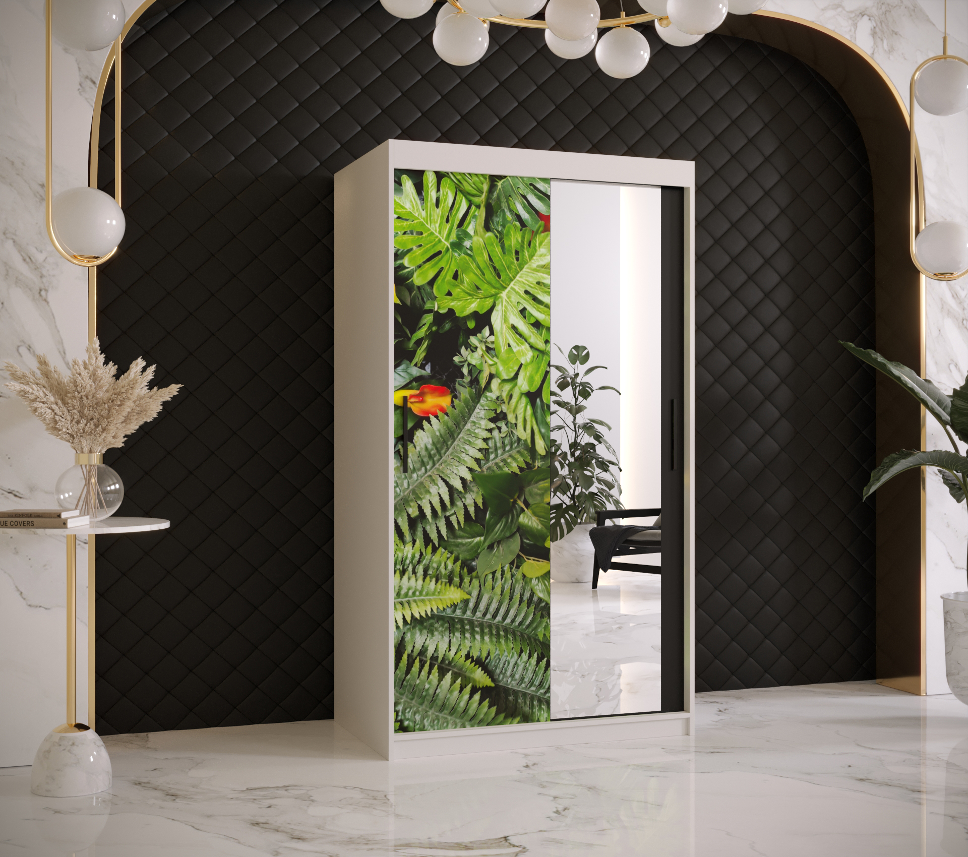 Šatní skříň Abi Paproc 2 Barva korpusu: Bílá