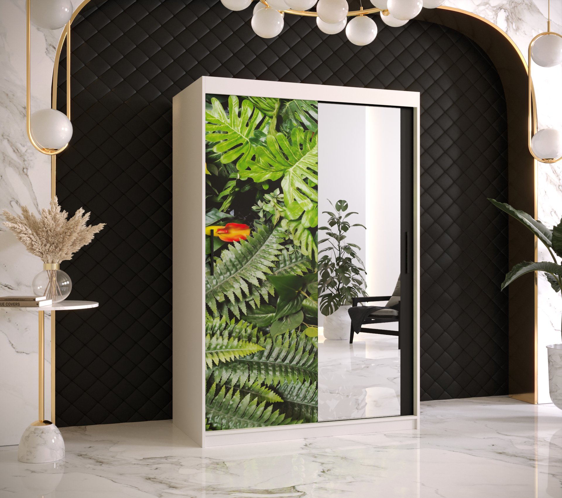 Šatní skříň Abi Paproc 2 Barva korpusu: Bílá