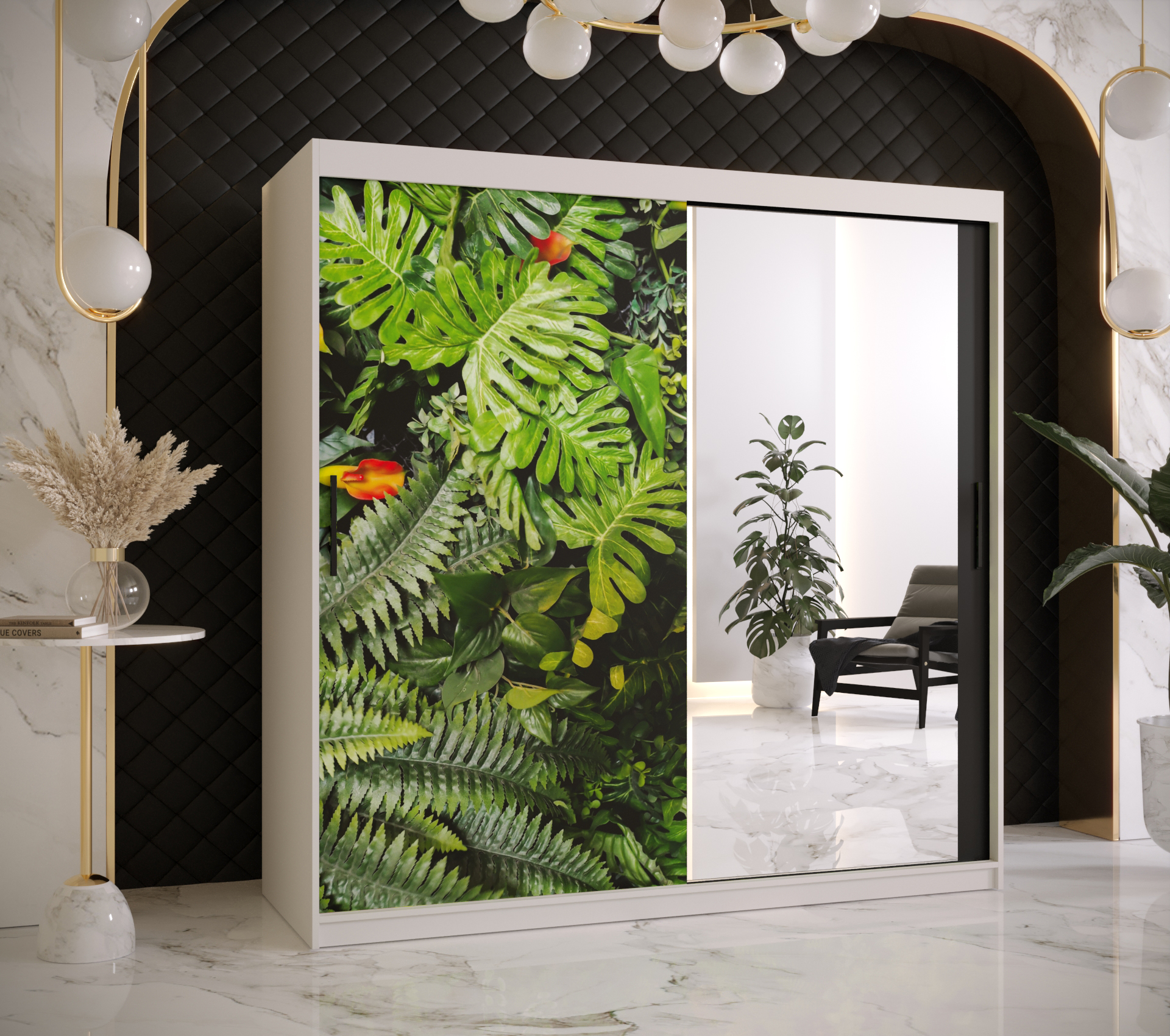 Šatní skříň Abi Paproc 2 Barva korpusu: Bílá