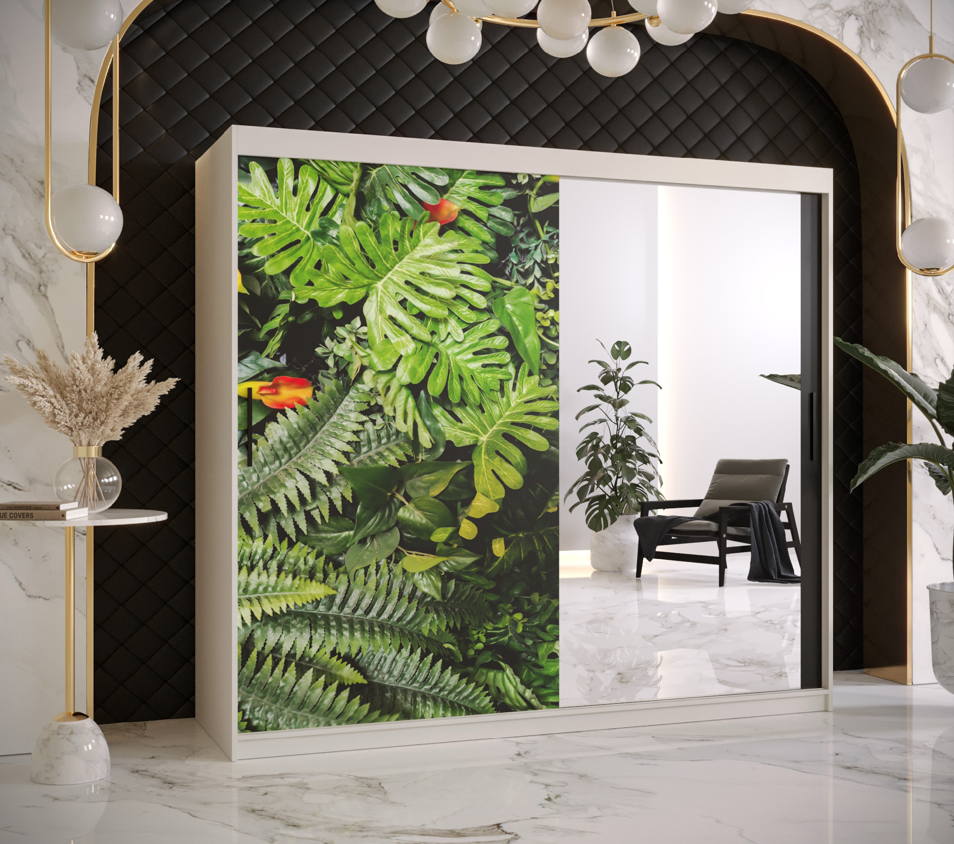 Šatní skříň Abi Paproc 2 Barva korpusu: Bílá