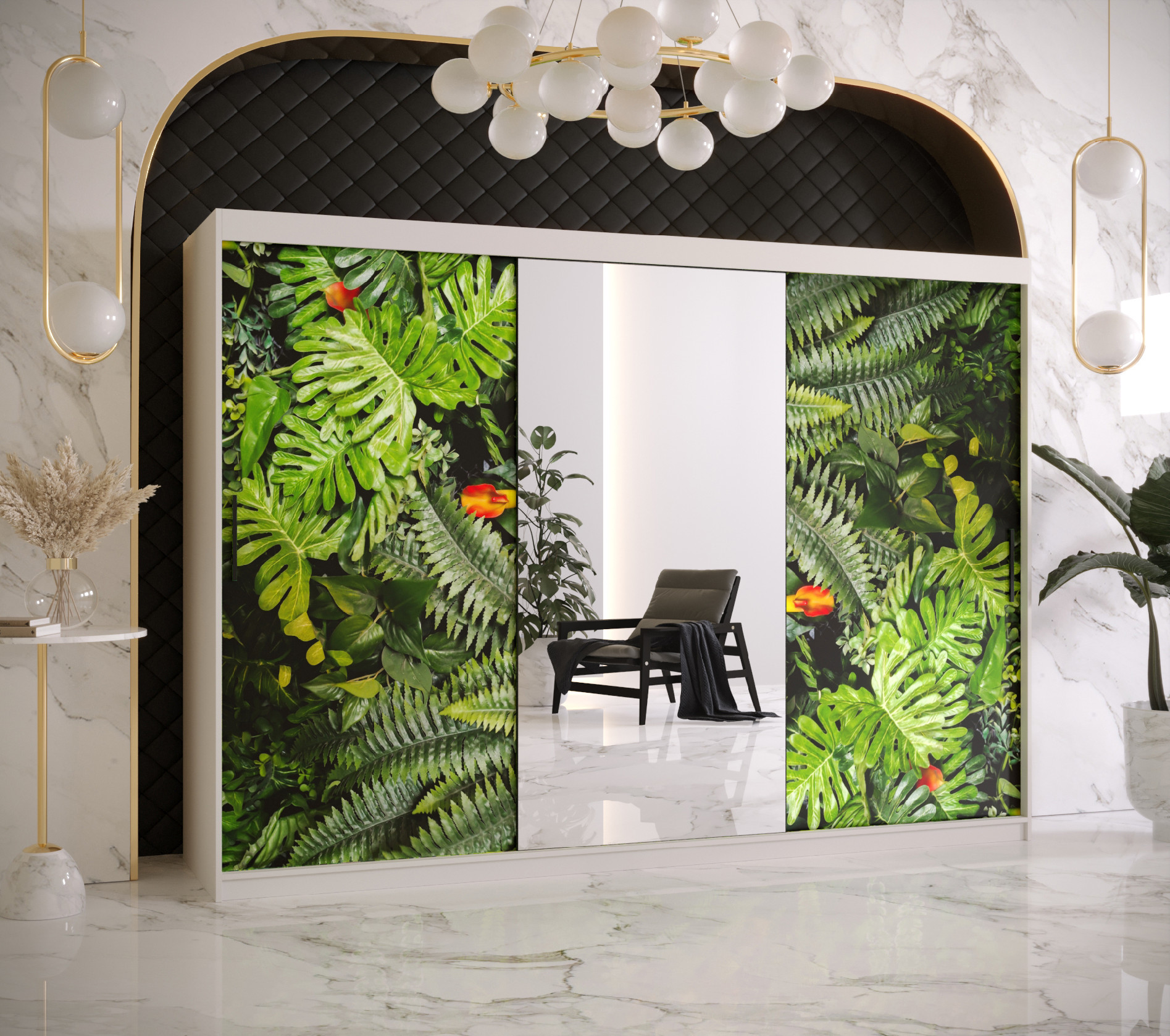 Šatní skříň Abi Paproc 2 Barva korpusu: Bílá