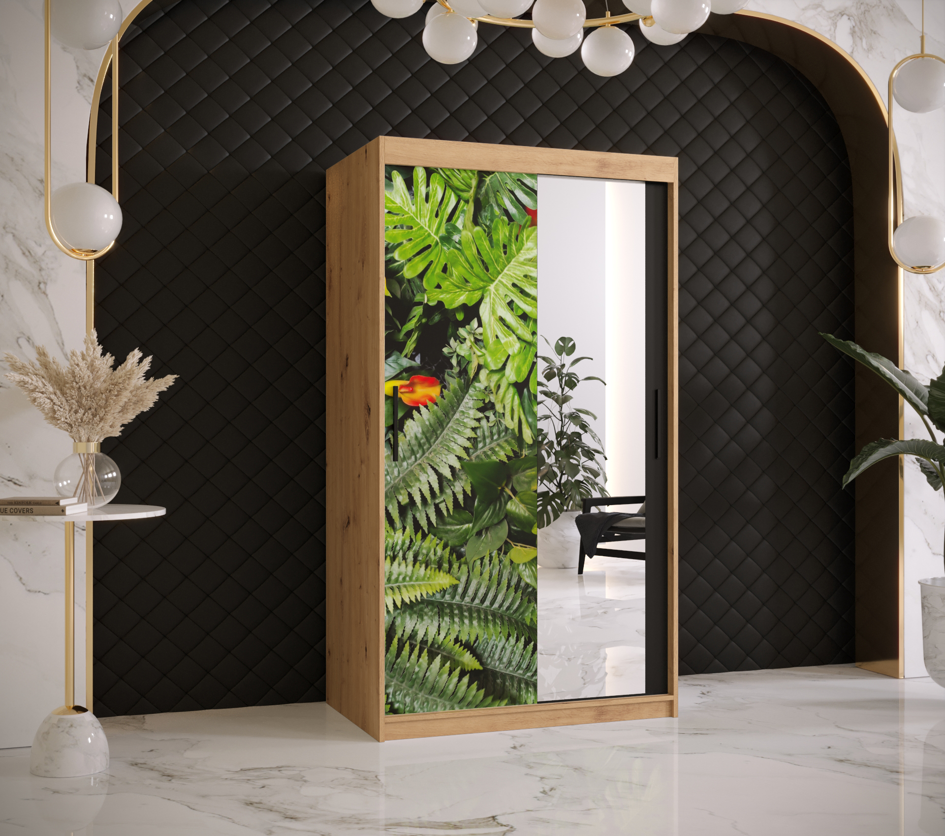 Šatní skříň Abi Paproc 2 Barva korpusu: Dub - Artisan