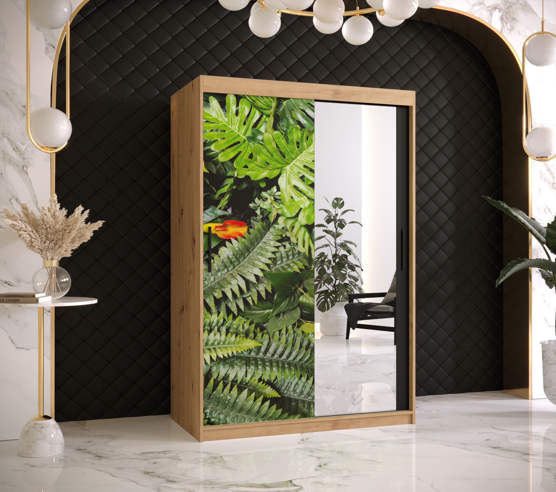 Šatní skříň Abi Paproc 2 Barva korpusu: Dub - Artisan