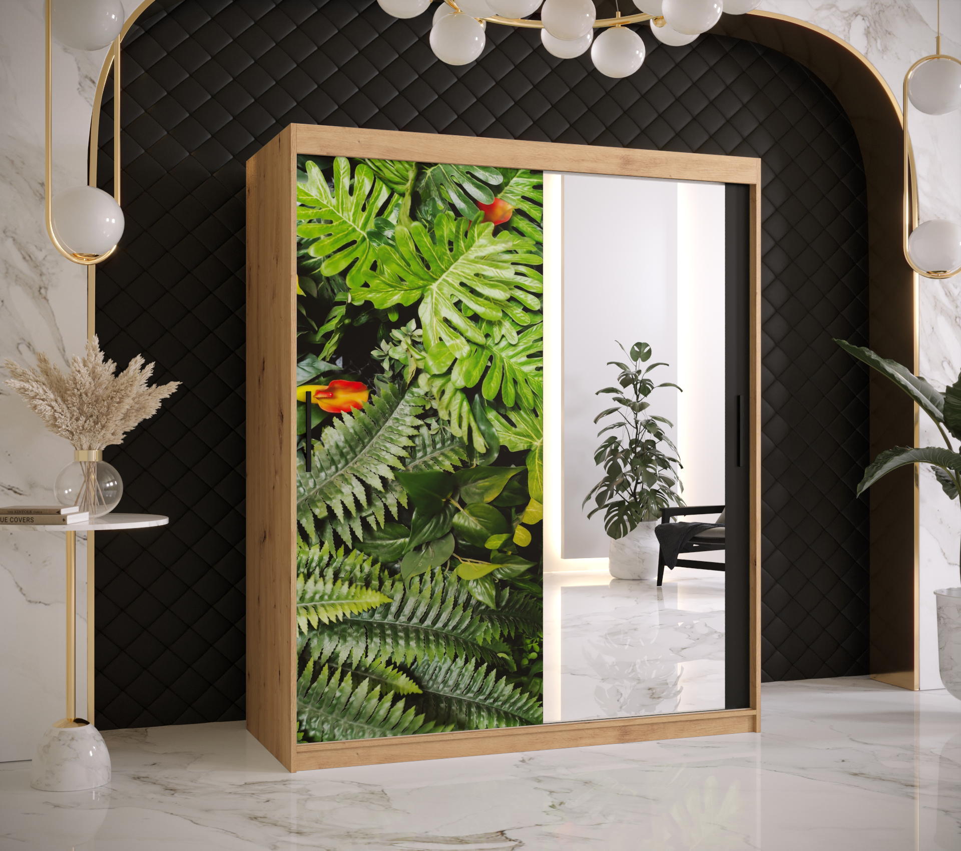 Šatní skříň Abi Paproc 2 Barva korpusu: Dub - Artisan