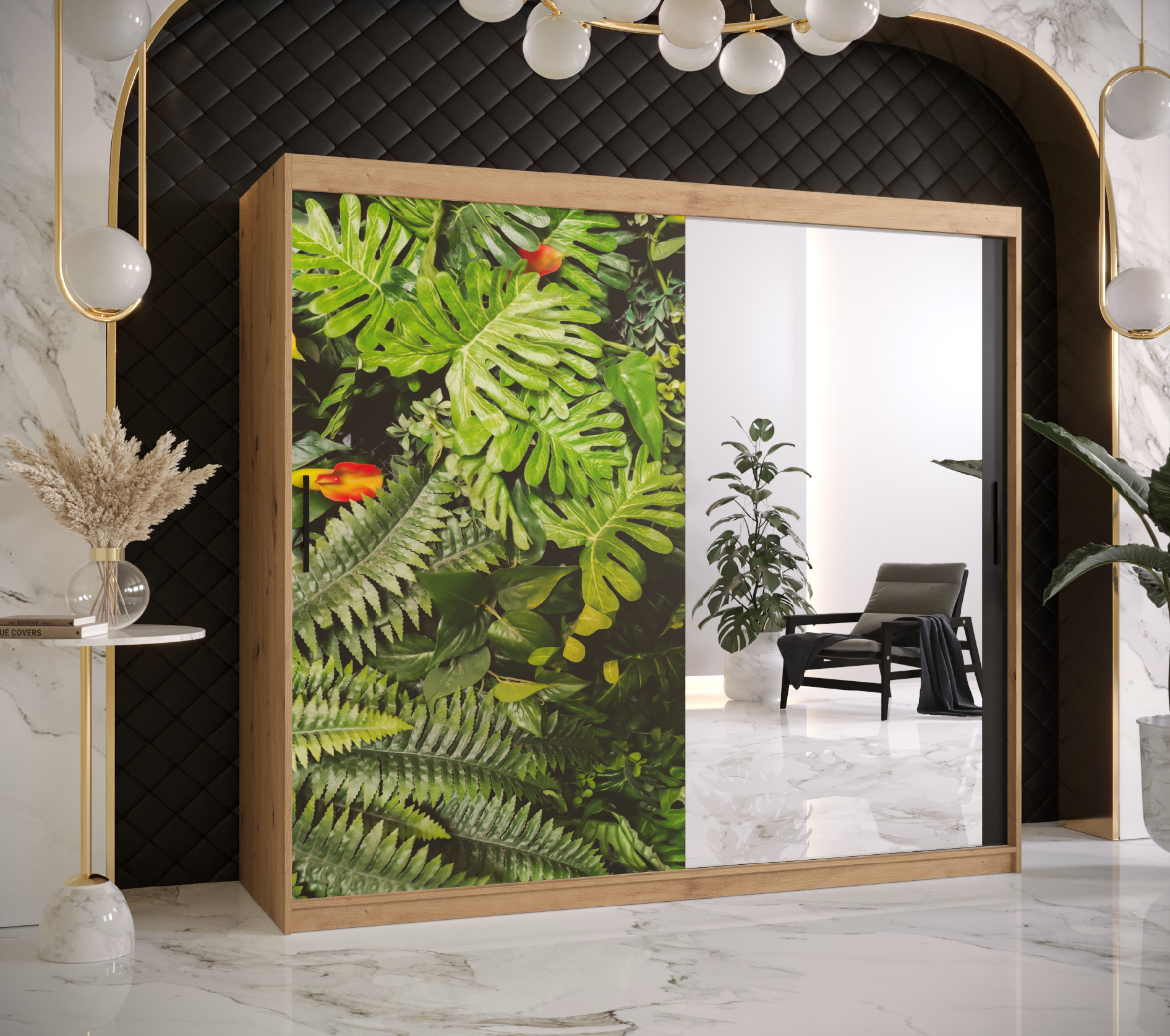 Šatní skříň Abi Paproc 2 Barva korpusu: Dub - Artisan