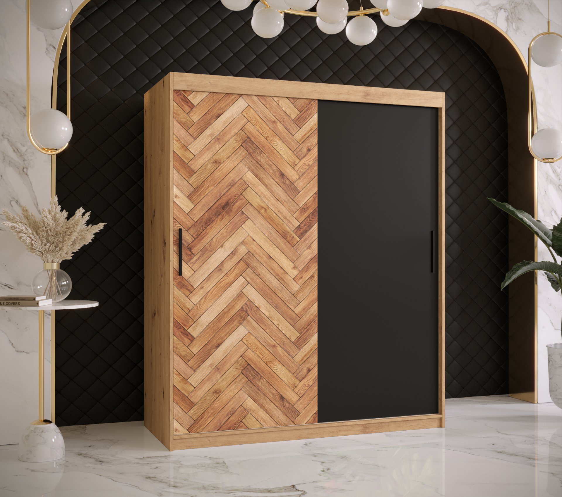 Šatní skříň Abi Parkiet Barva korpusu: Dub - Artisan