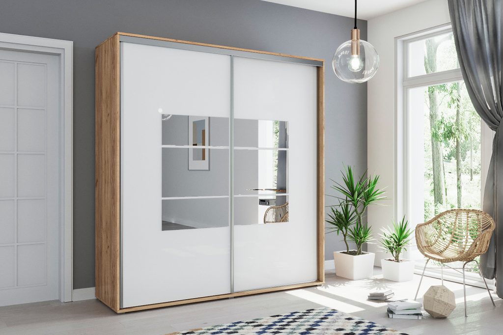 Šatní skříň Ska A02 XL Barva korpusu: Bílá