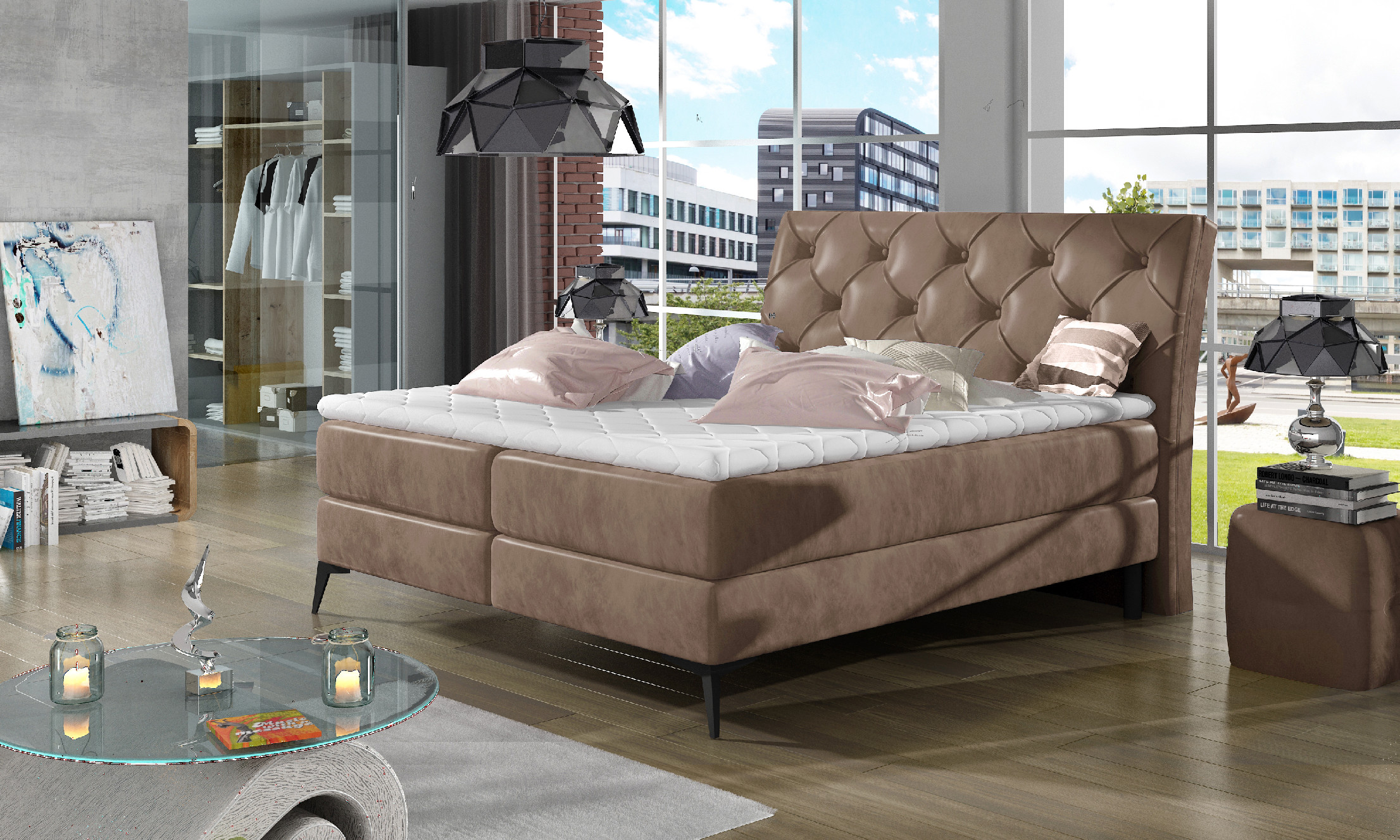 Boxspring Laos Rozměr: 140 x 200 cm