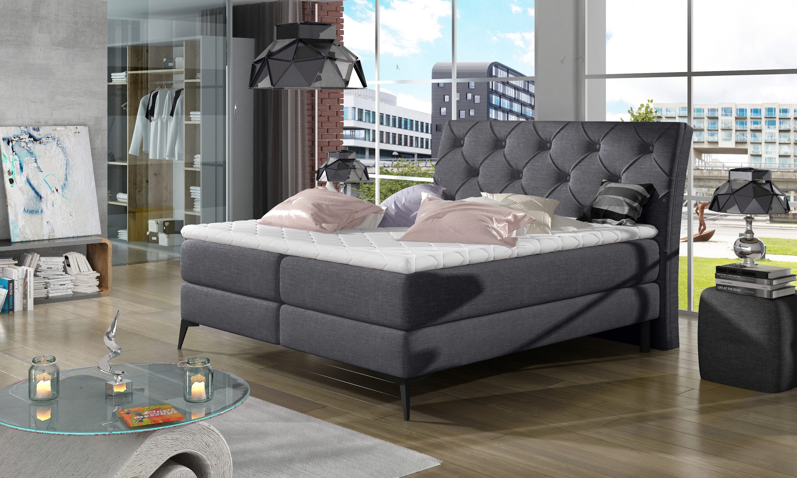 Boxspring Laos Rozměr: 140 x 200 cm