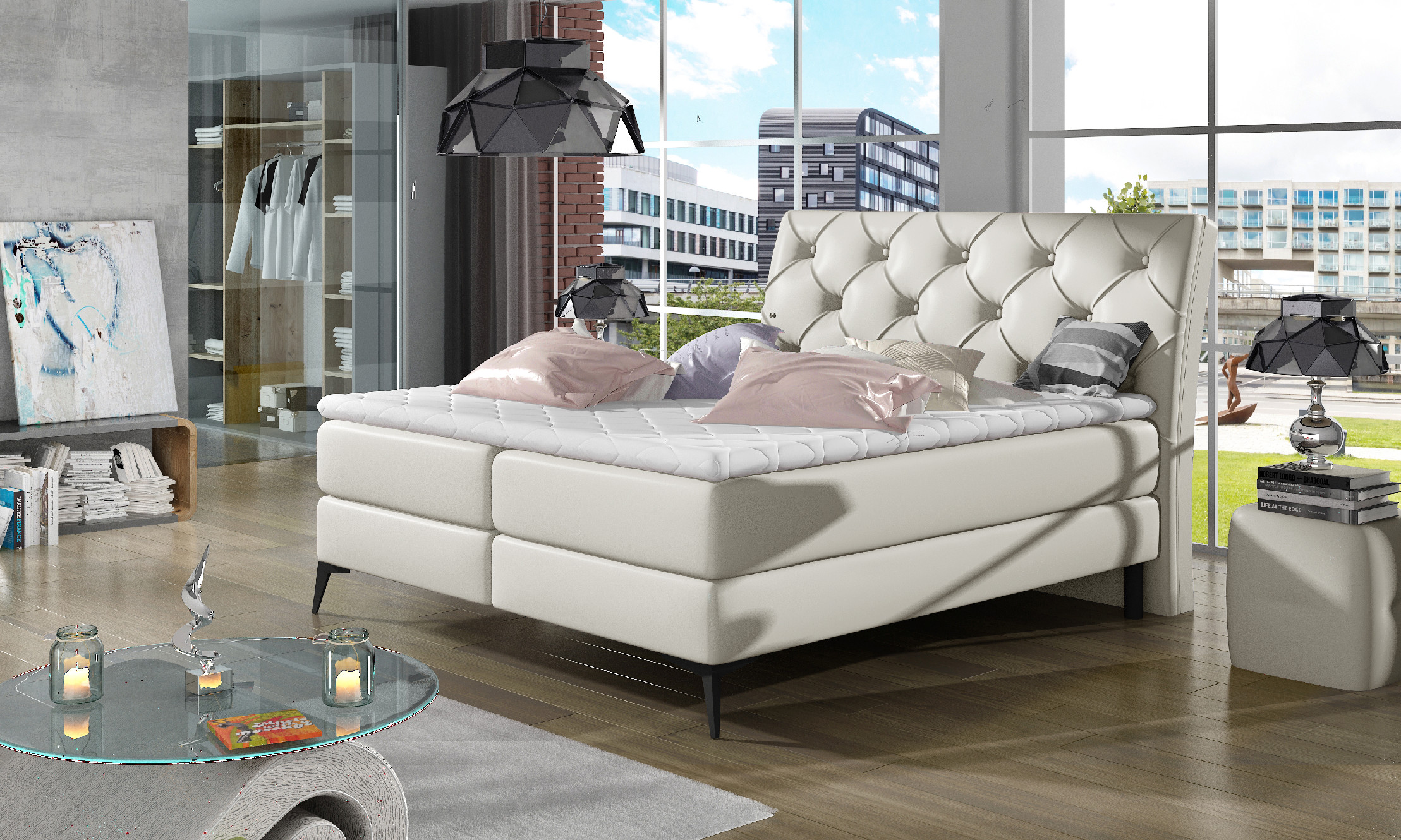 Boxspring Laos Rozměr: 140 x 200 cm