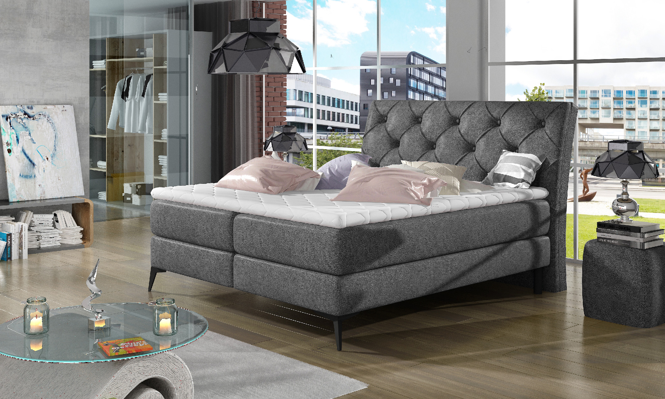 Boxspring Laos Rozměr: 180x200 cm