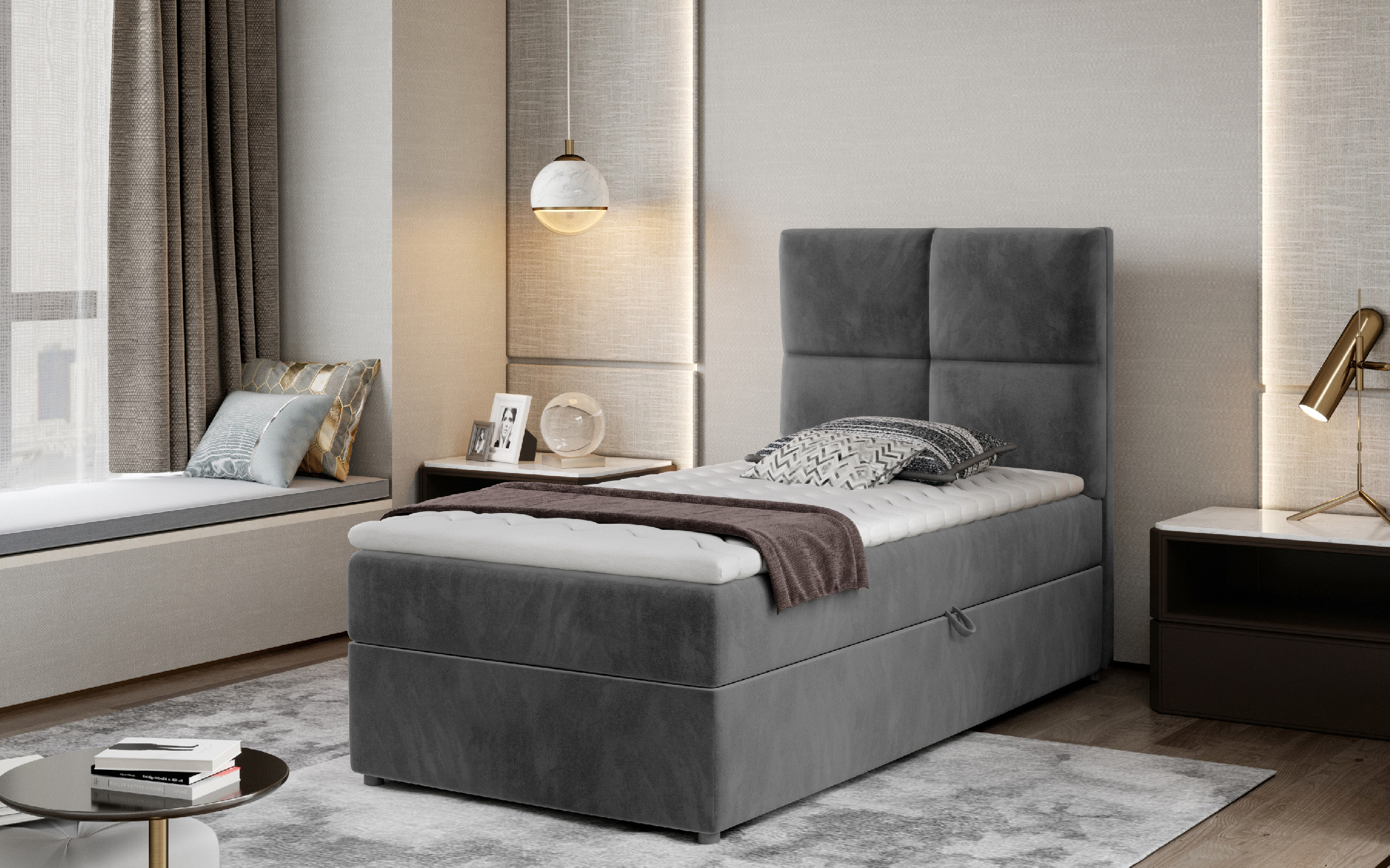 Boxspring Rivia látka: Paros 06