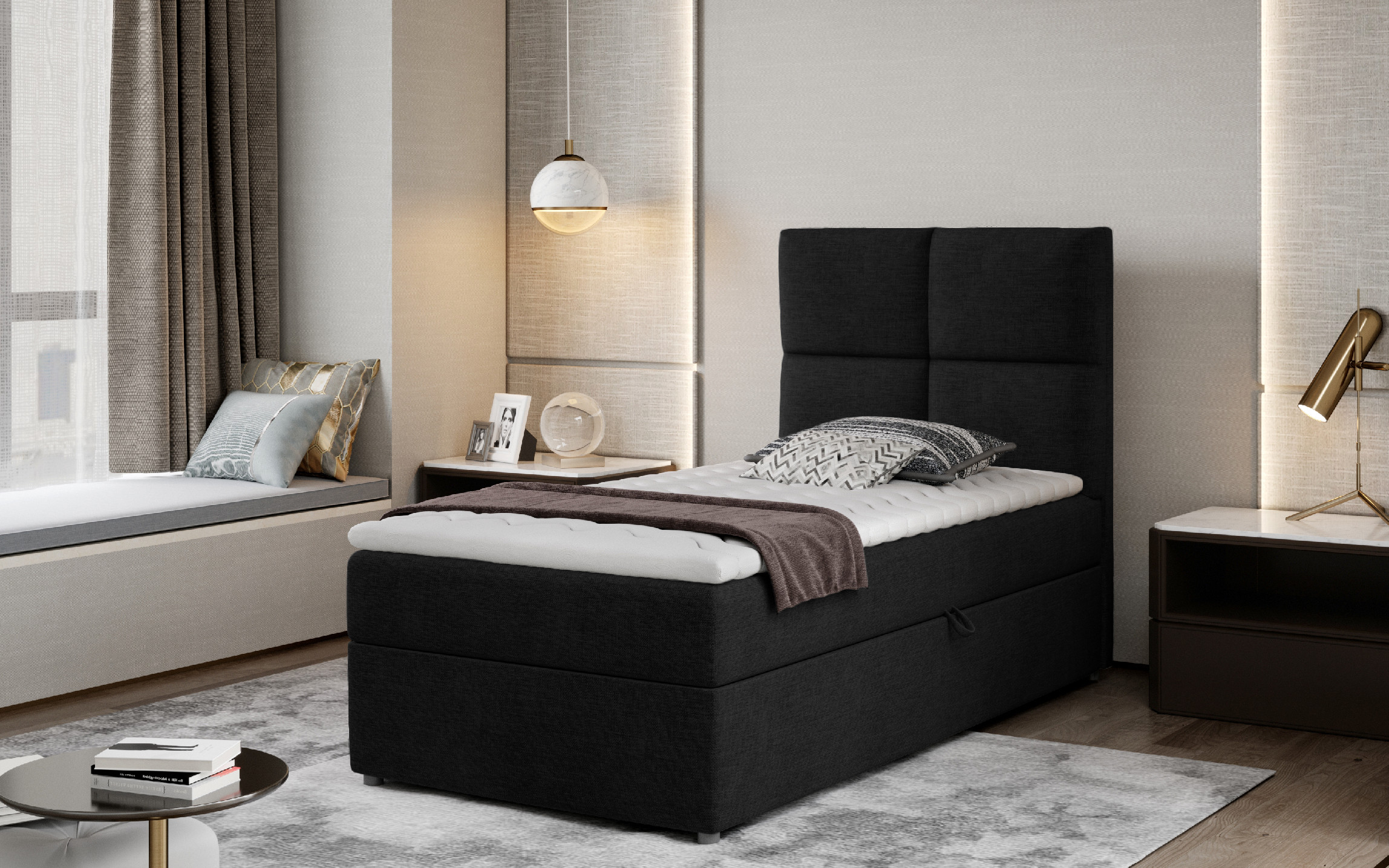 Boxspring Rivia látka: Sawana 14
