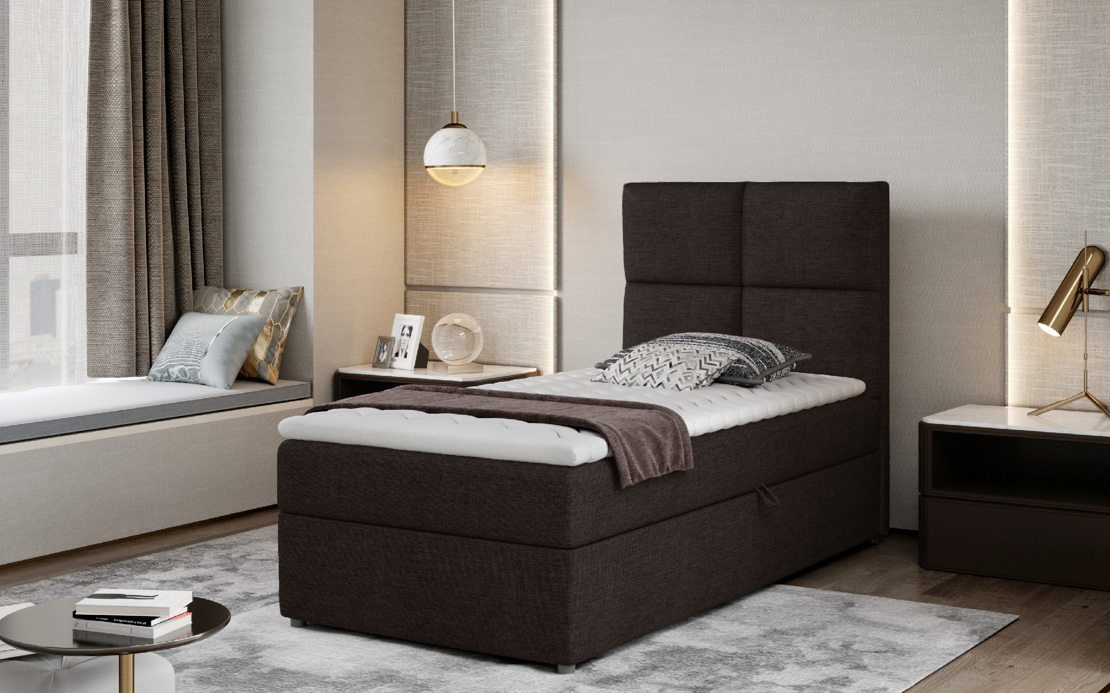 Boxspring Rivia látka: Sawana 26