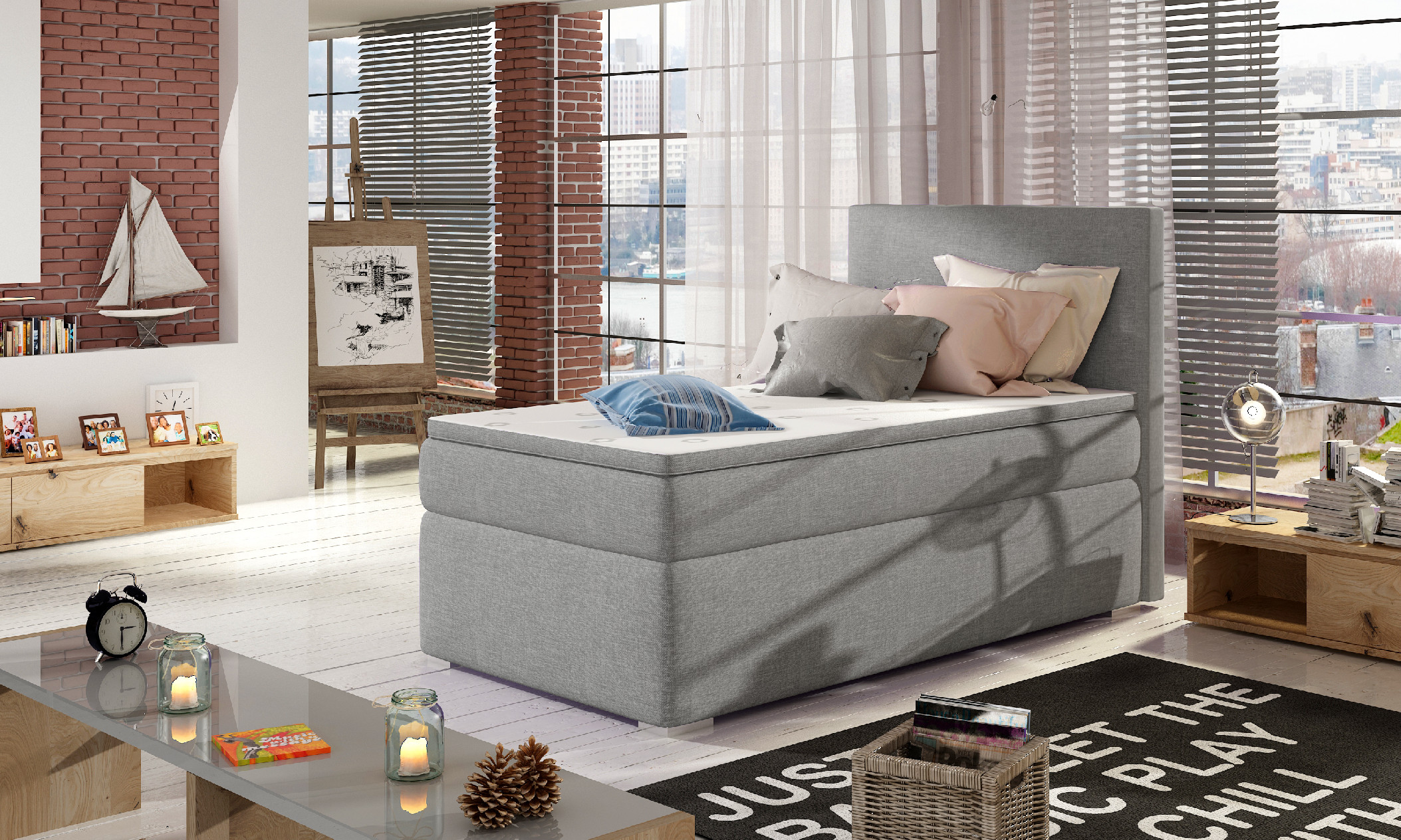 Boxspring Rocco 90 látka: Sawana 21