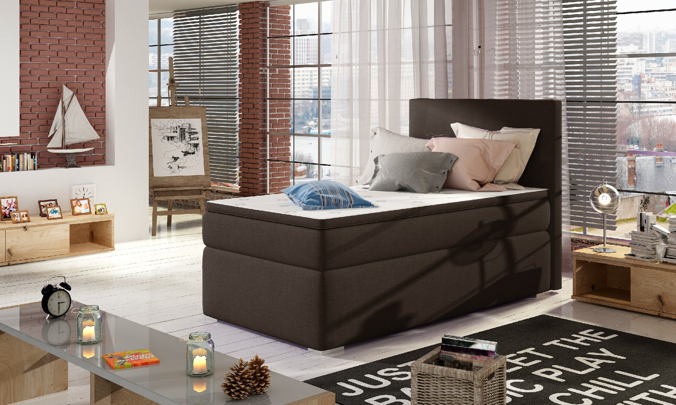 Boxspring Rocco 90 látka: Sawana 26