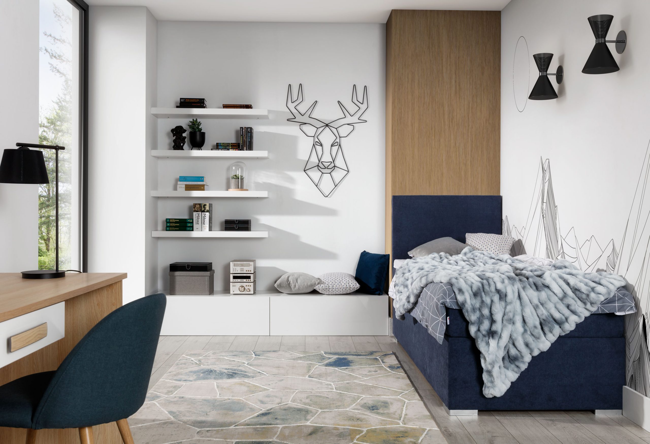 Boxspring Rocco 90 látka: Soro 76