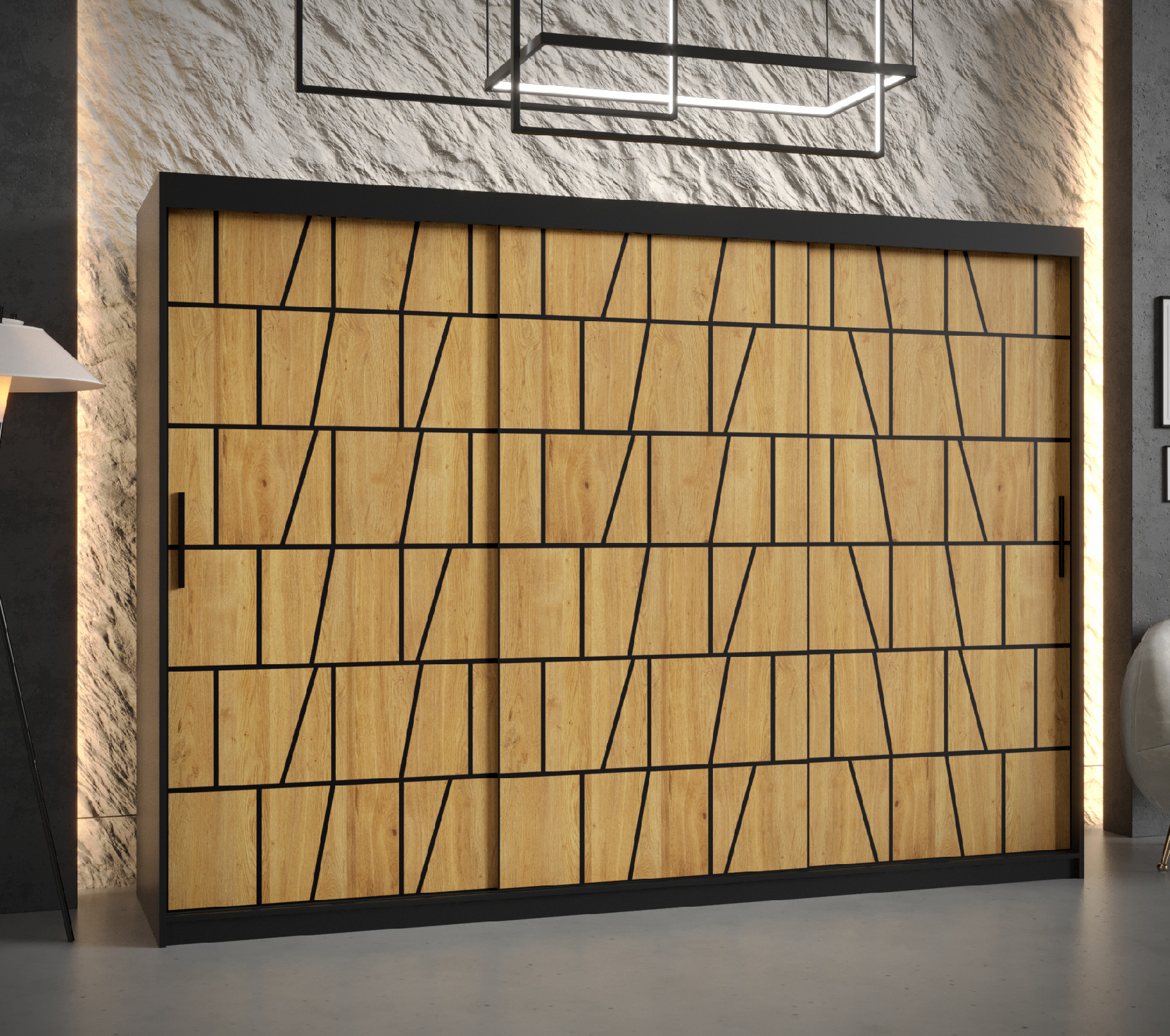 Šatní skříň Abi Lima 1 Barva korpusu: Černá