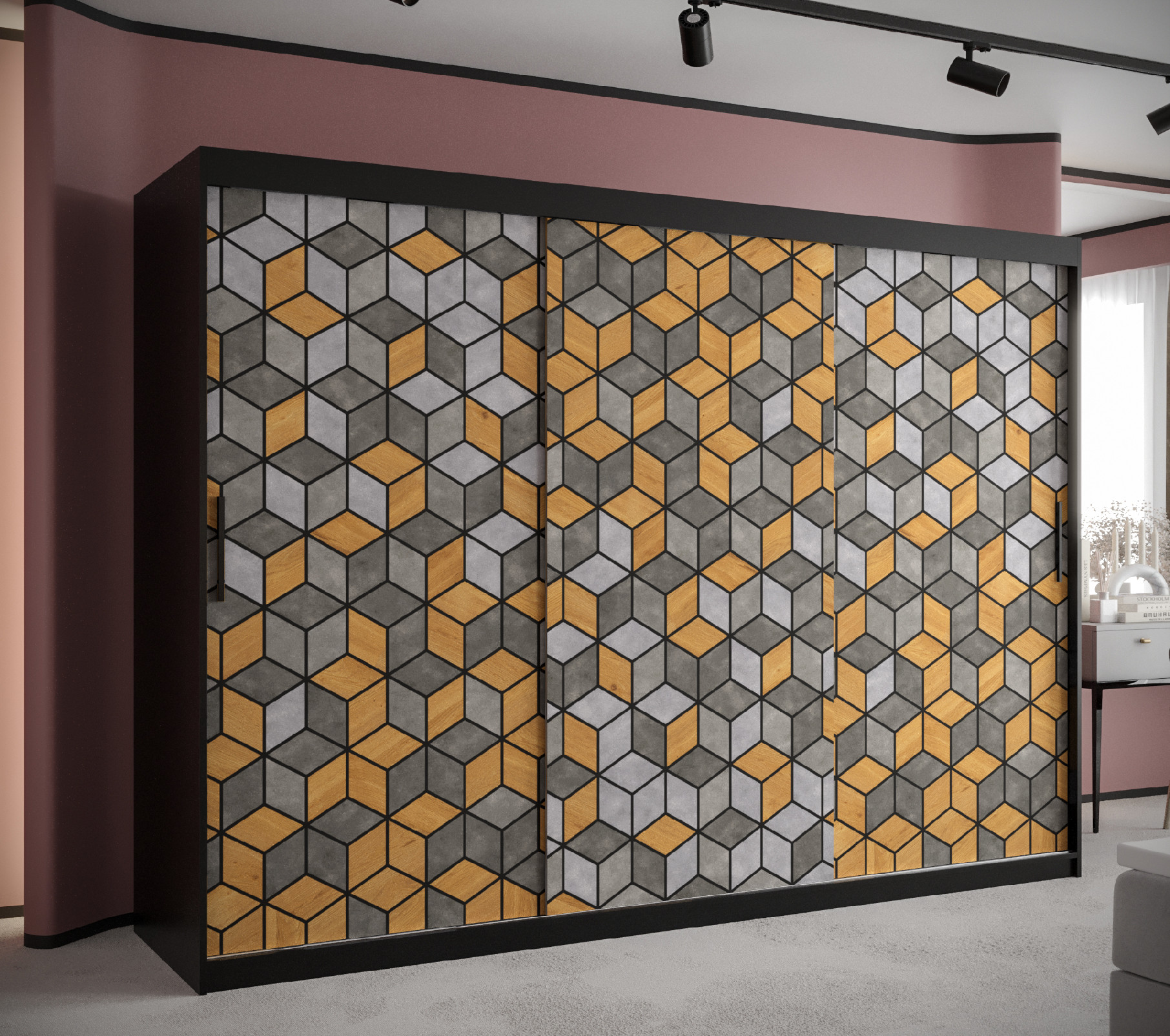 Šatní skříň Abi Lizbona 1 Barva korpusu: Černá