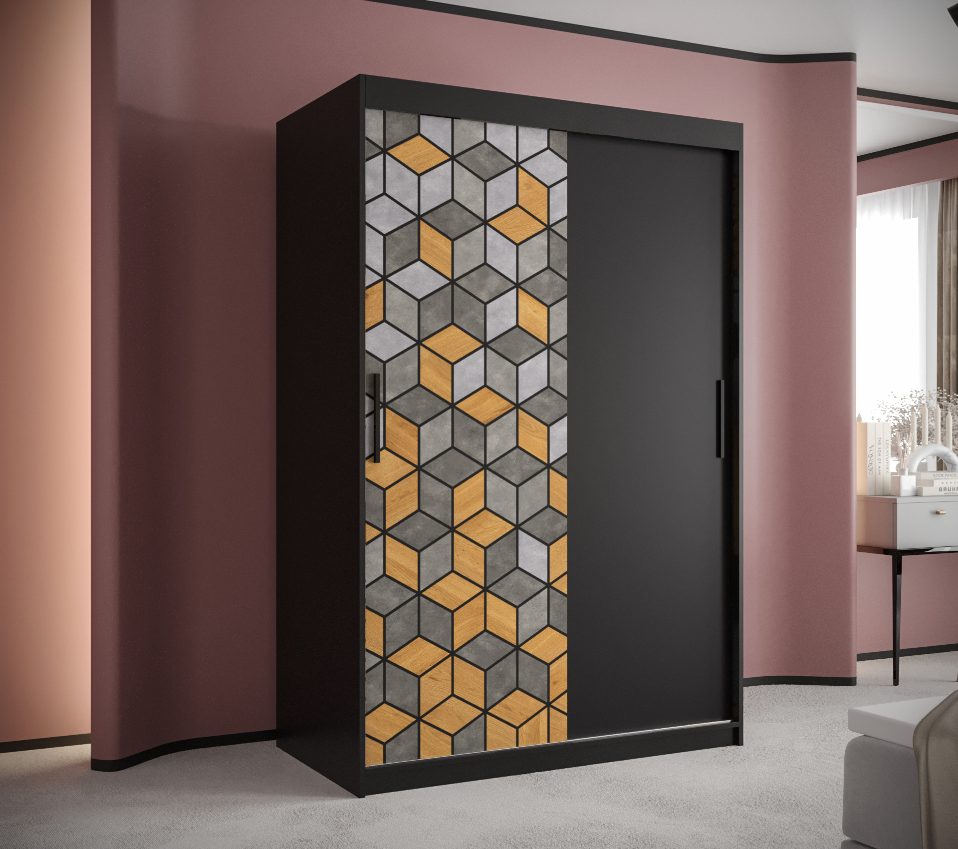 Šatní skříň Abi Lizbona Barva korpusu: Černá