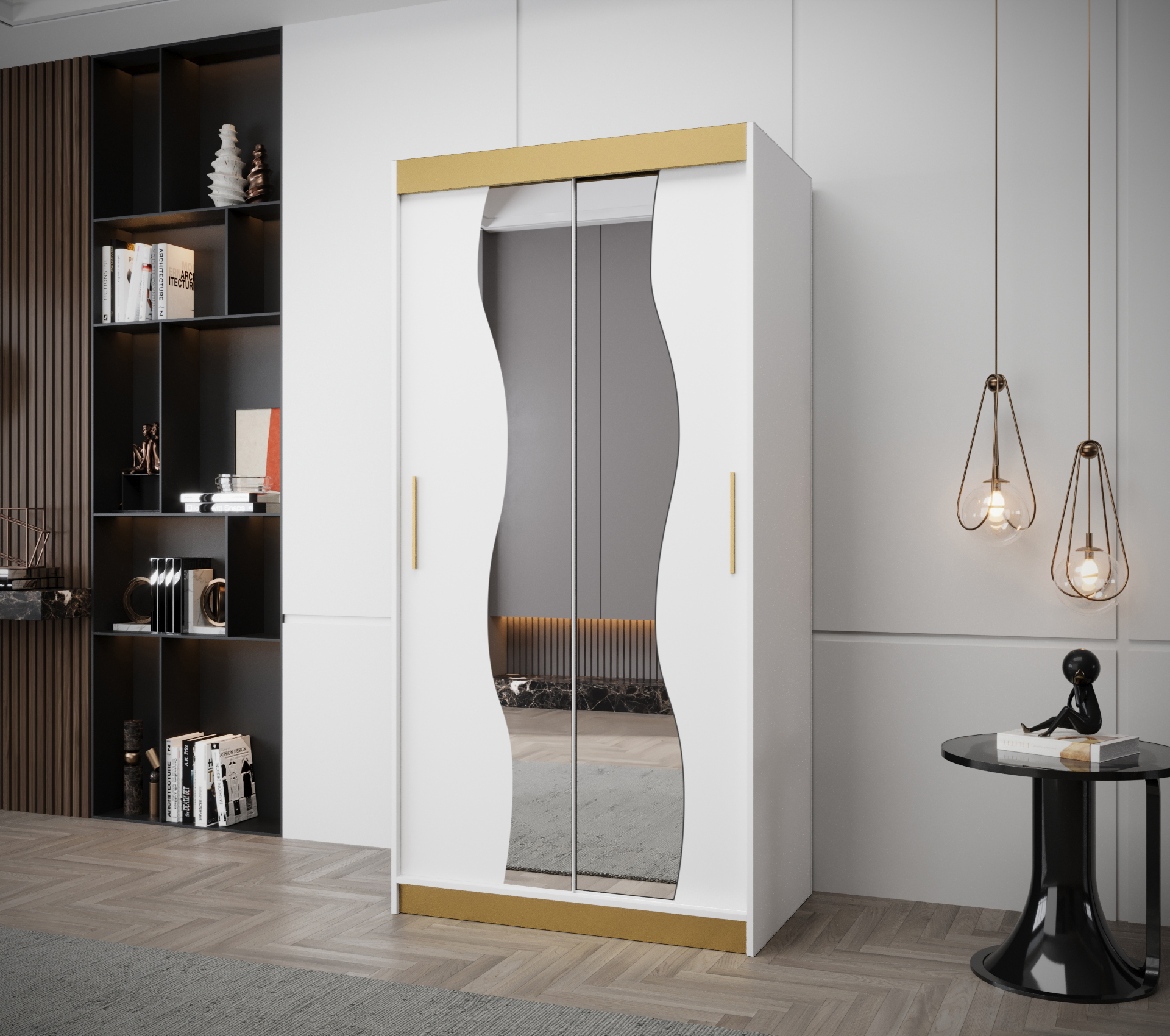 Šatní skříň Abi Mad Premium Barva korpusu: Černá + zlatá