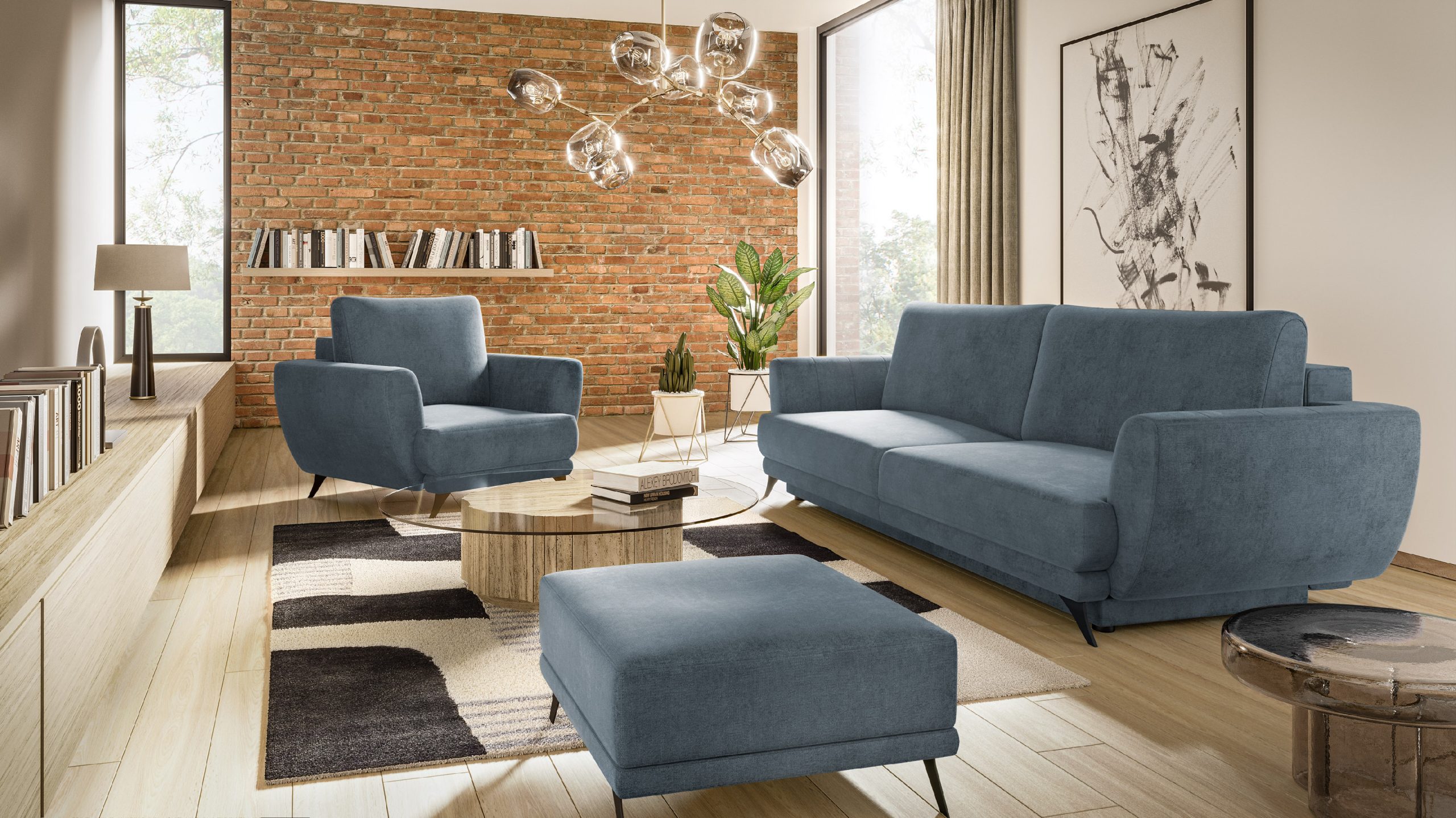 Sestava Megis - 3F+1F+taburet látka: Gojo 40