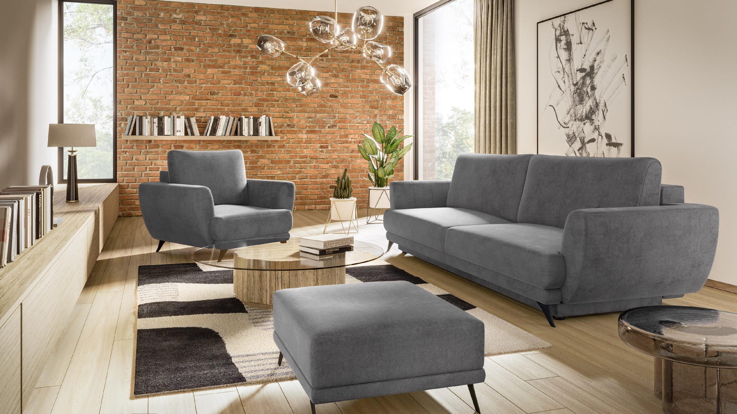 Sestava Megis - 3F+1F+taburet látka: Gojo 5
