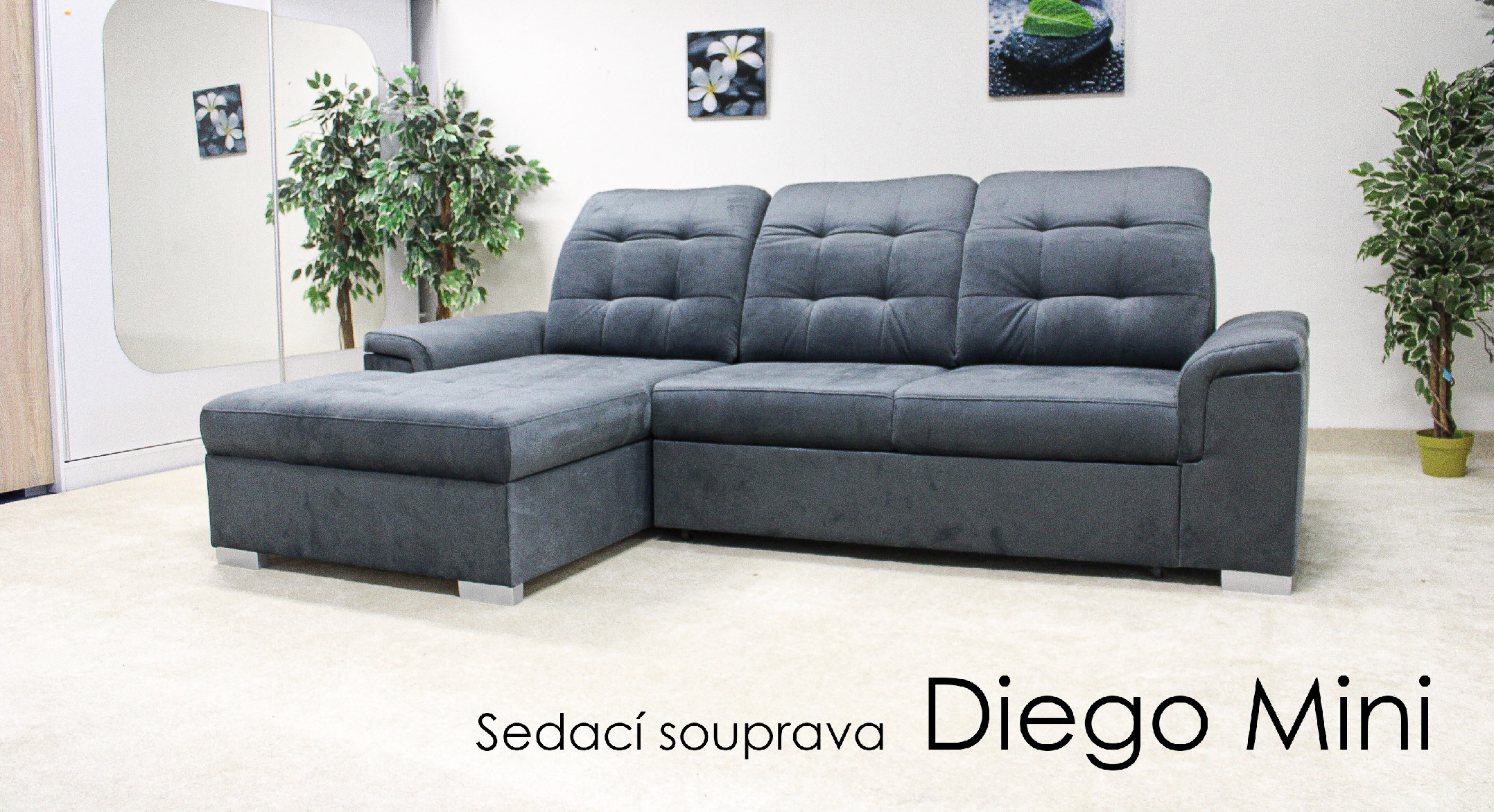 Sedací souprava Diego Mini Provedení: Pravá varianta