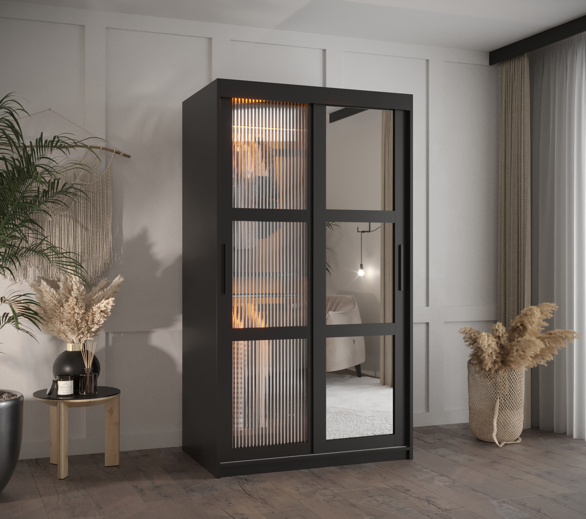 Šatní skříň Abi Flutes 2 Rozměry: 100 cm