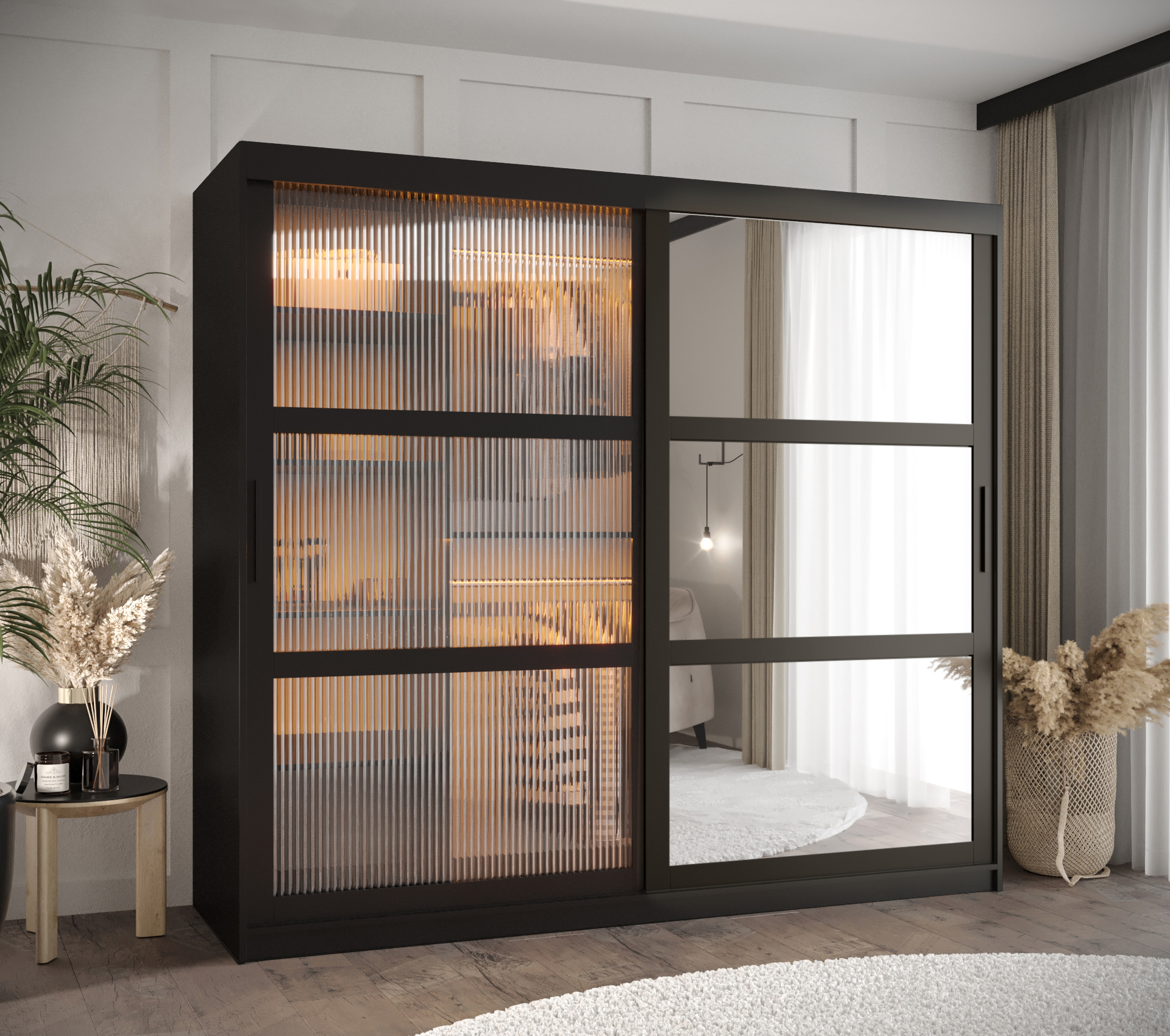 Šatní skříň Abi Flutes 2 Rozměry: 200 cm