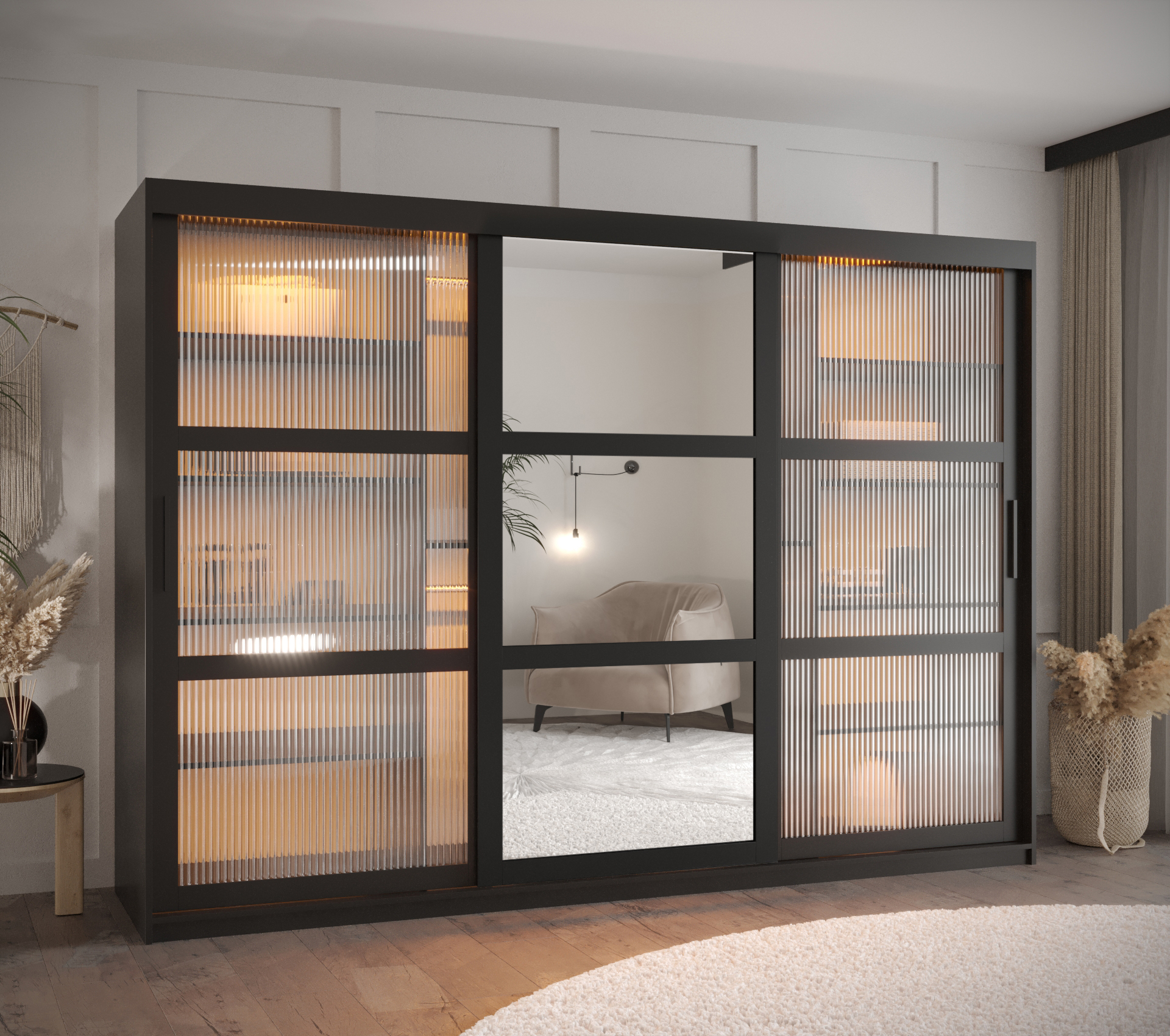 Šatní skříň Abi Flutes 2 Rozměry: 250 cm