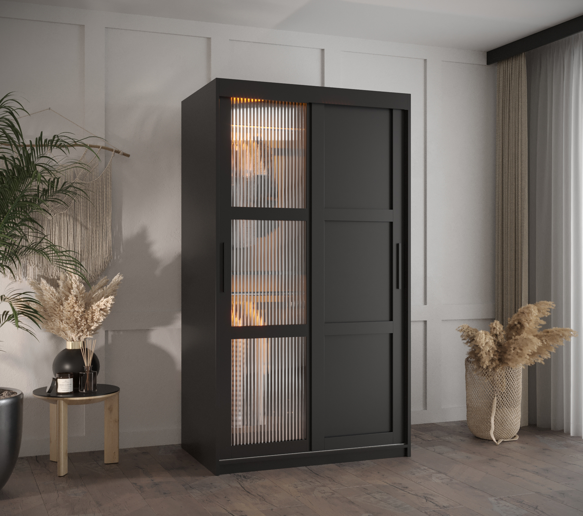 Šatní skříň Abi Flutes 3 Rozměry: 100 cm