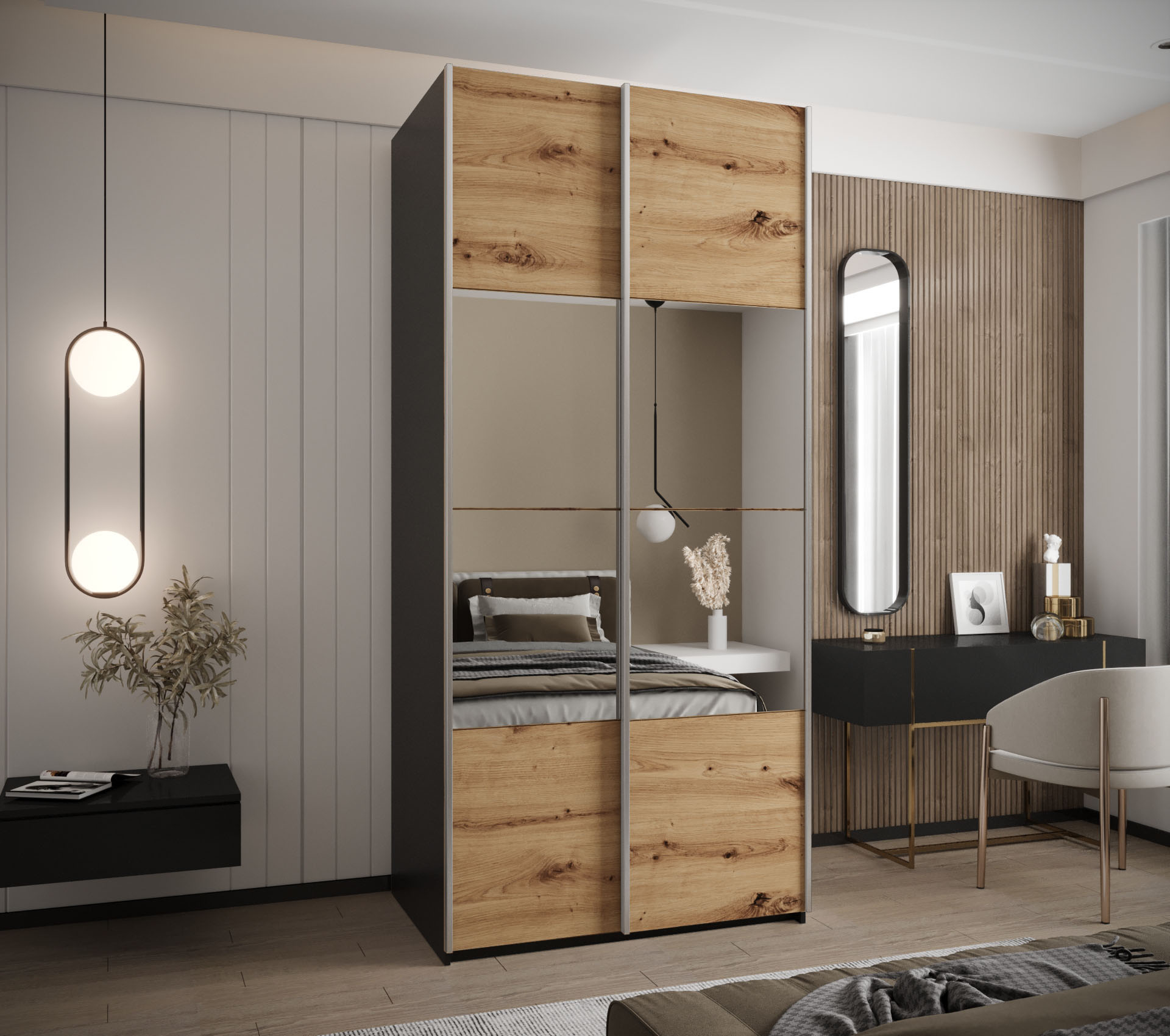 Šatní skříň Lux 4 Barva korpusu: Bílá