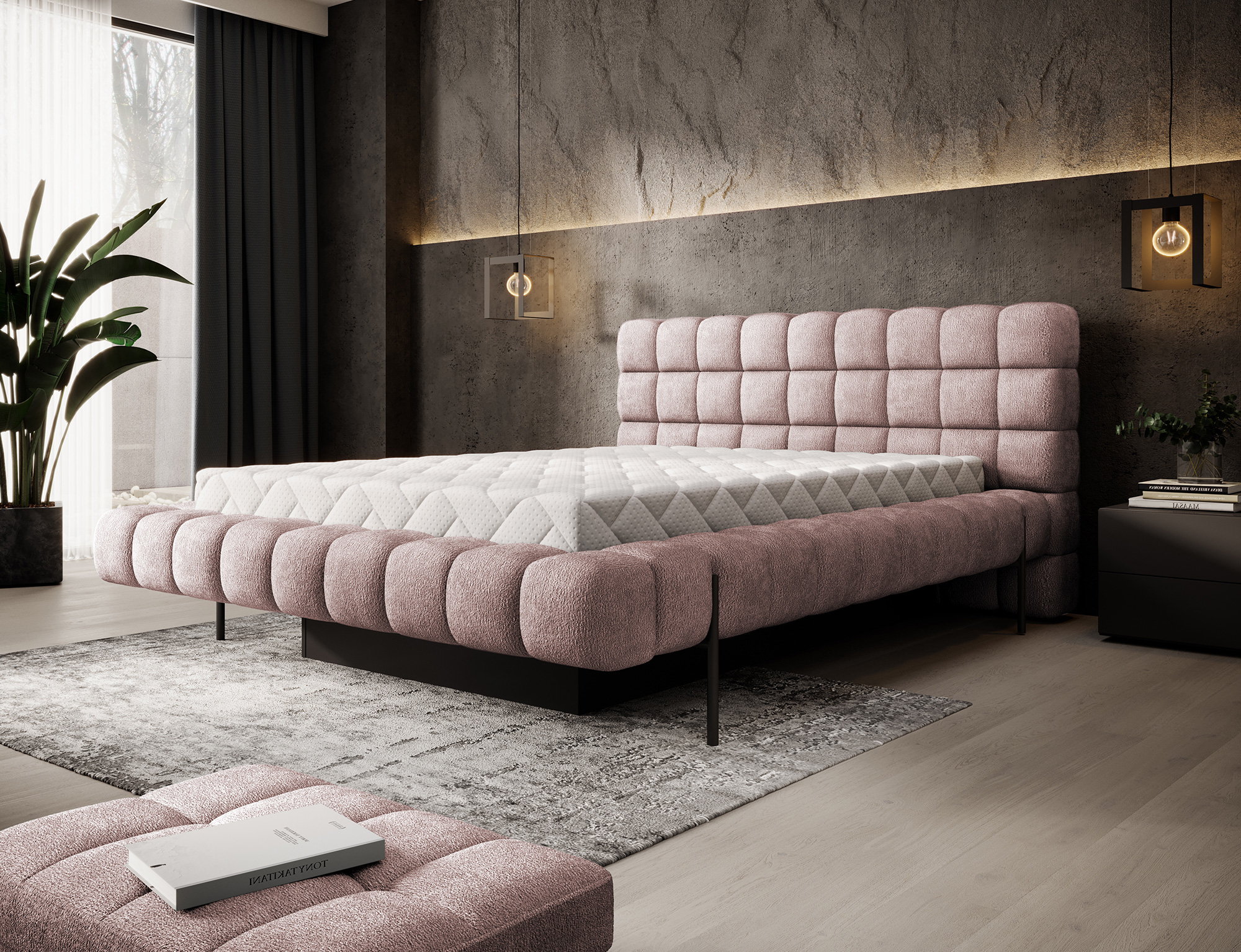 Postel Magentta - kovový rám Rozměr: 180 x 200 cm