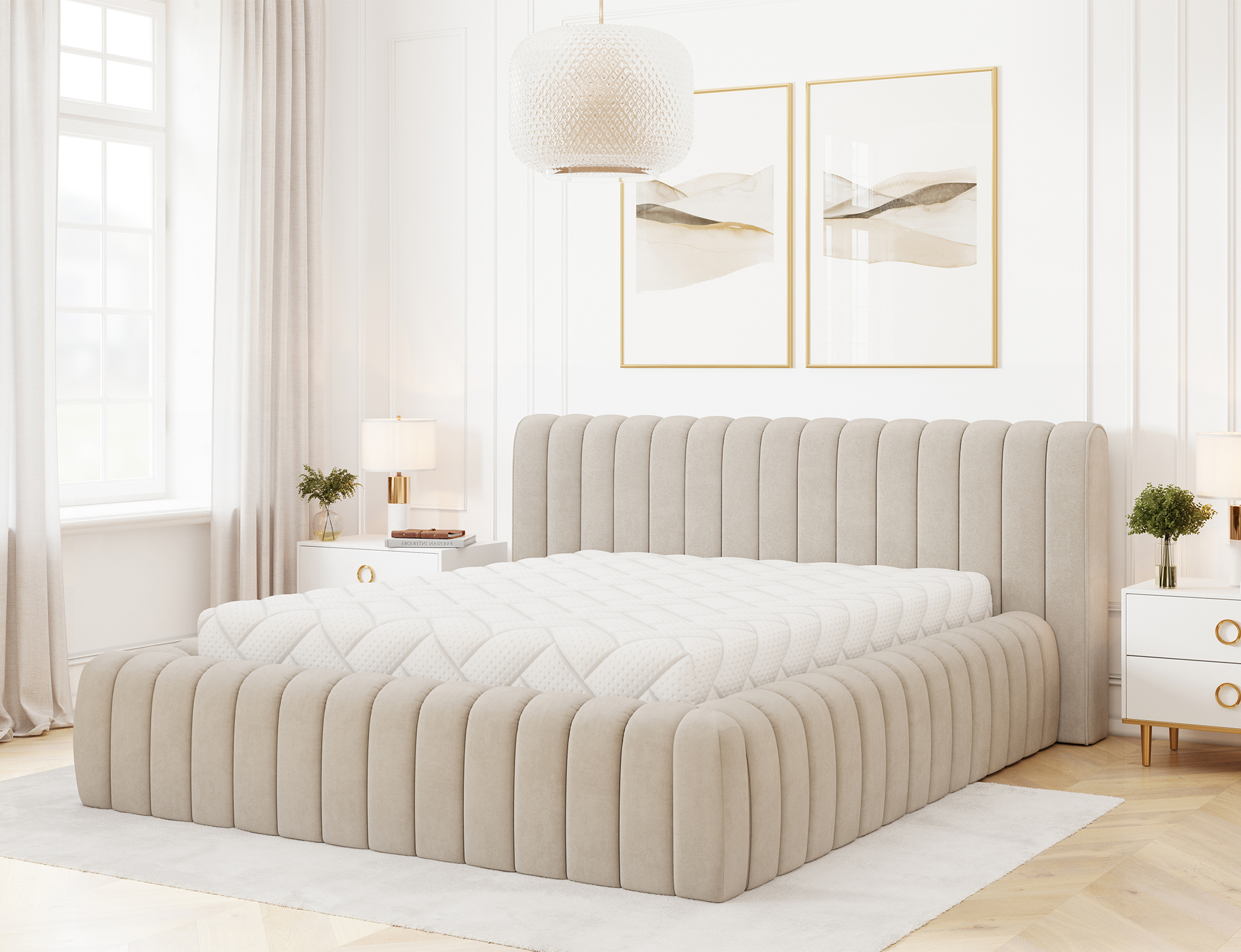 Postel Carilla - kovový rám + úložný prostor Rozměr: 160 x 200 cm