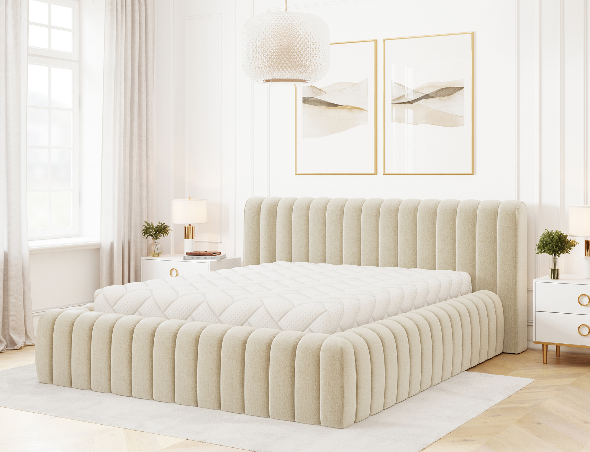 Postel Carilla - kovový rám + úložný prostor Rozměr: 180 x 200 cm