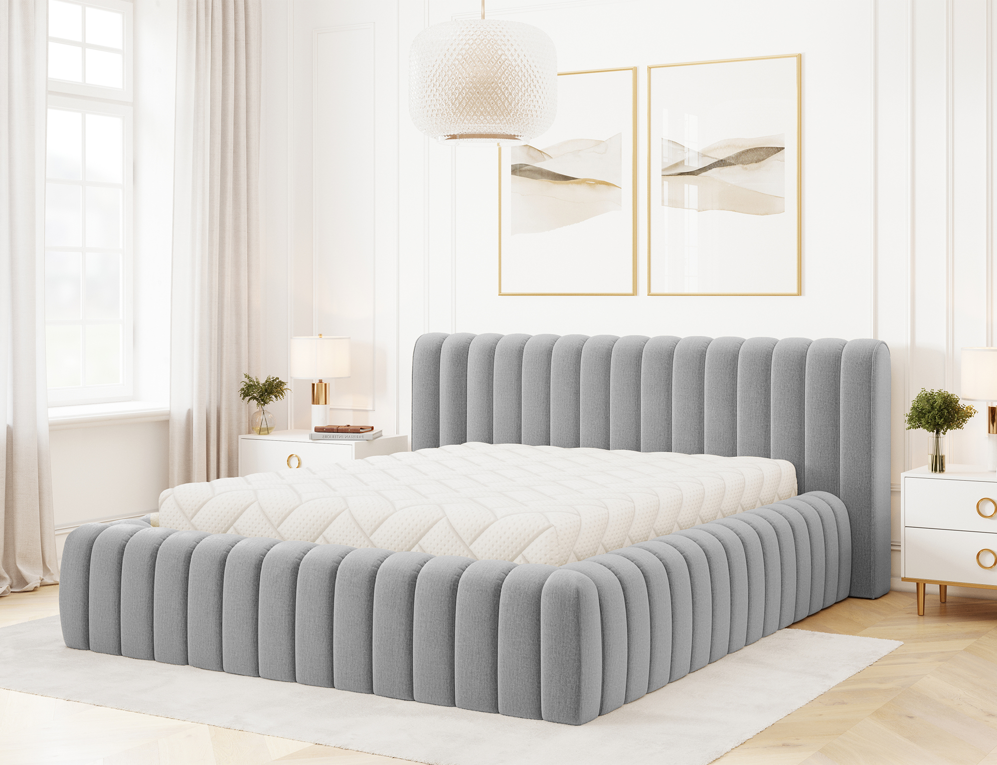 Postel Carilla - kovový rám + úložný prostor Rozměr: 180 x 200 cm