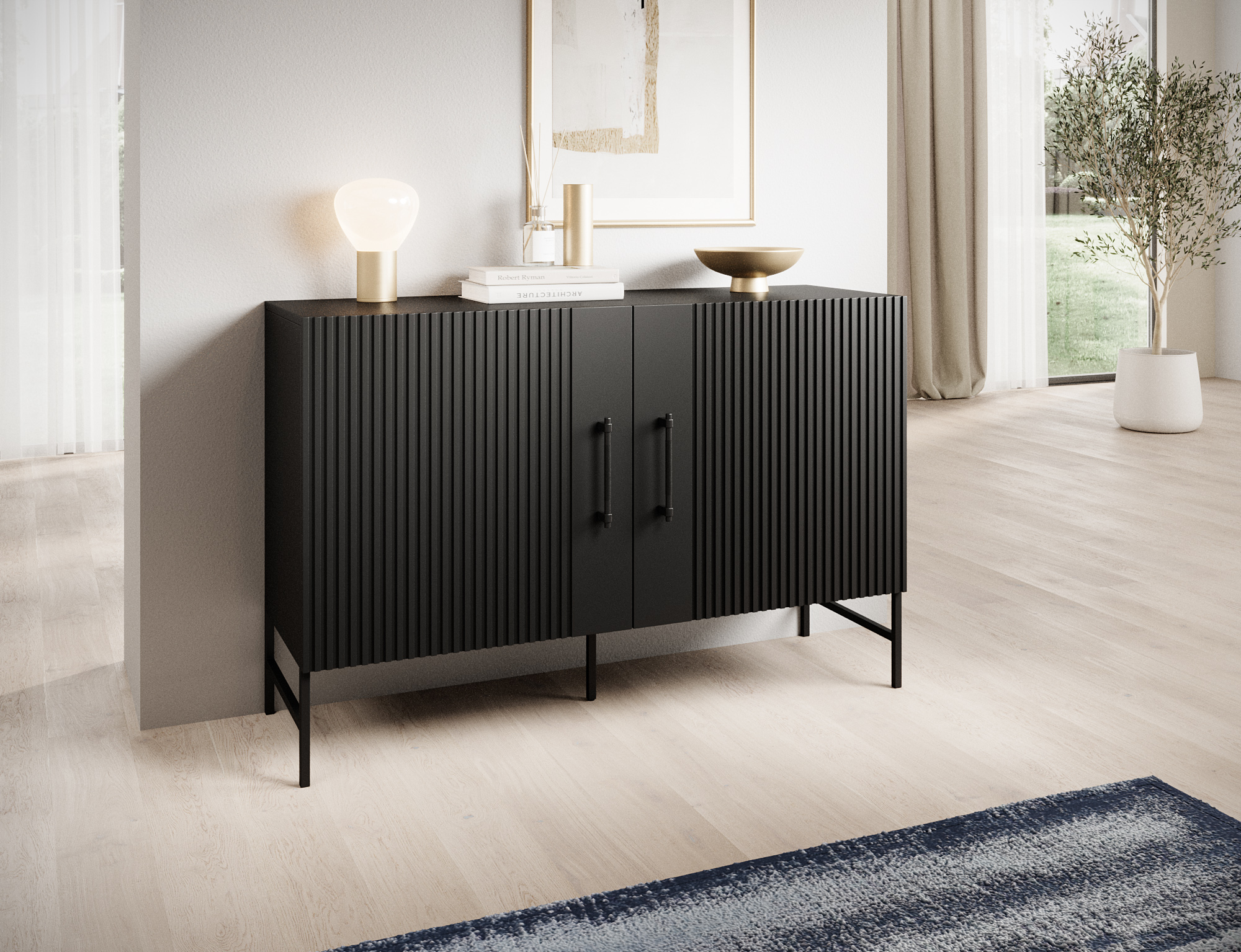 Komoda Raftt 120 Barva korpusu: Černá