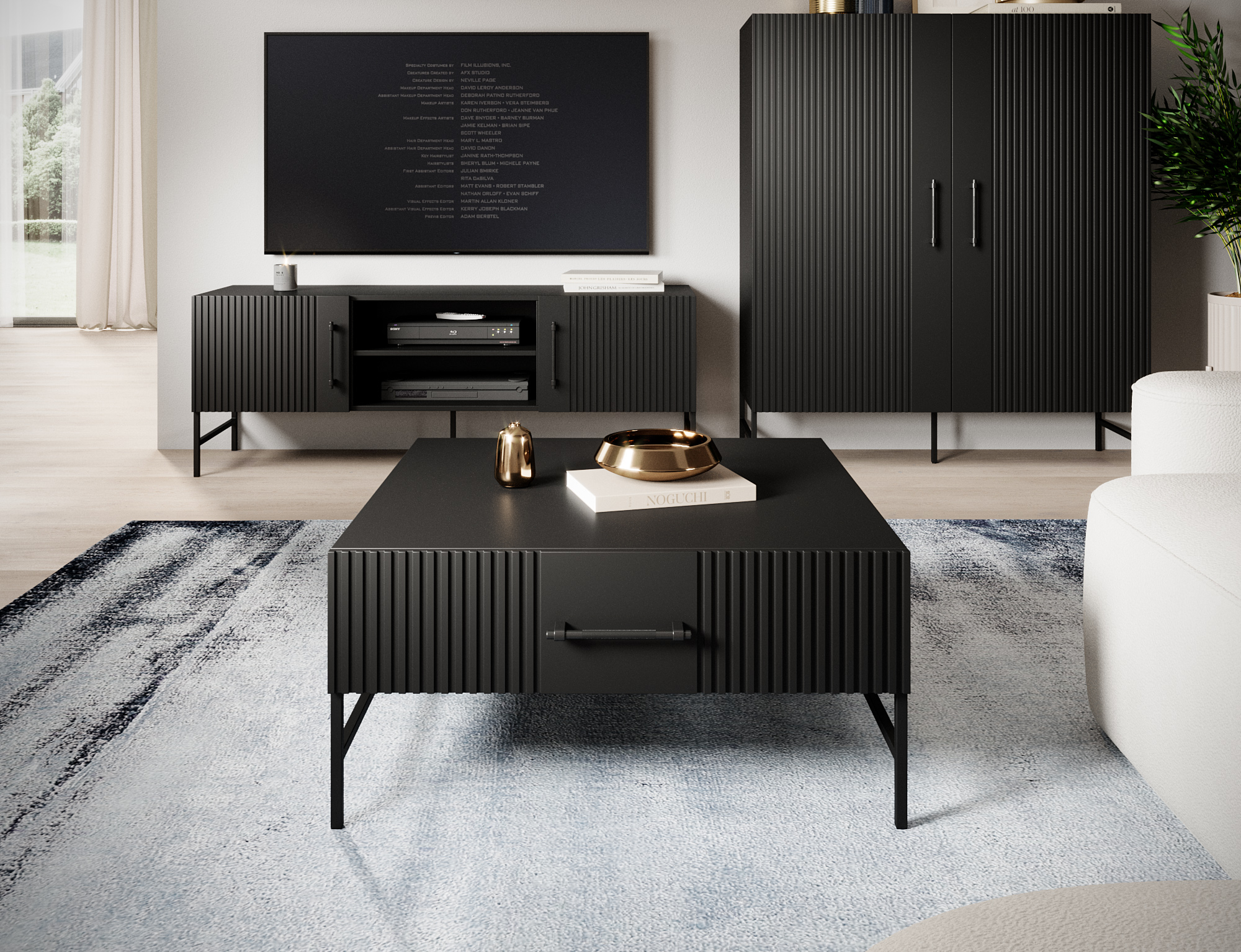 Konferenční stolek Raftt Barva korpusu: Černá