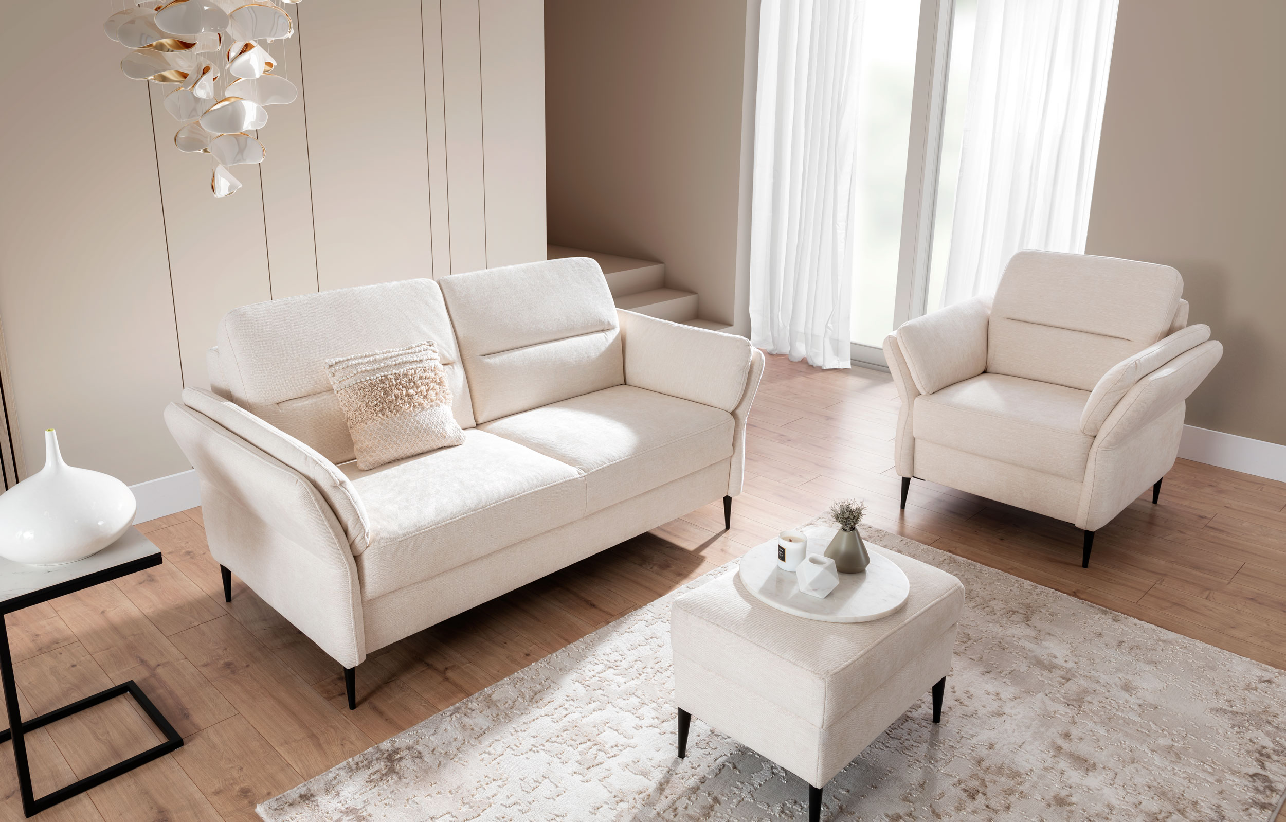 Pohovka Fosano 3 Nožičky: Nožičky kovové - černé